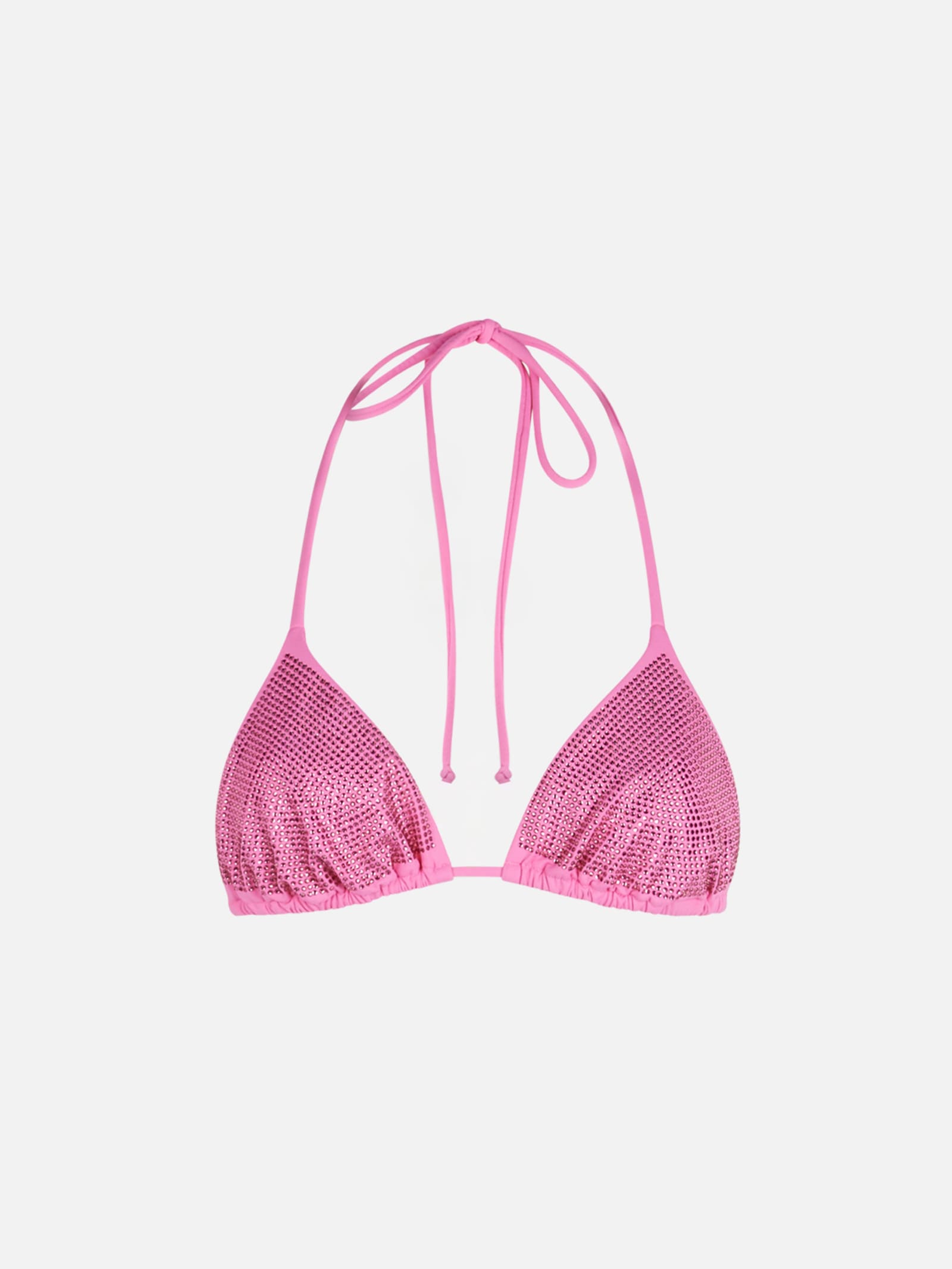 Mc2 Saint Barth Woman Triangle Top With Bandanna Print In Pink