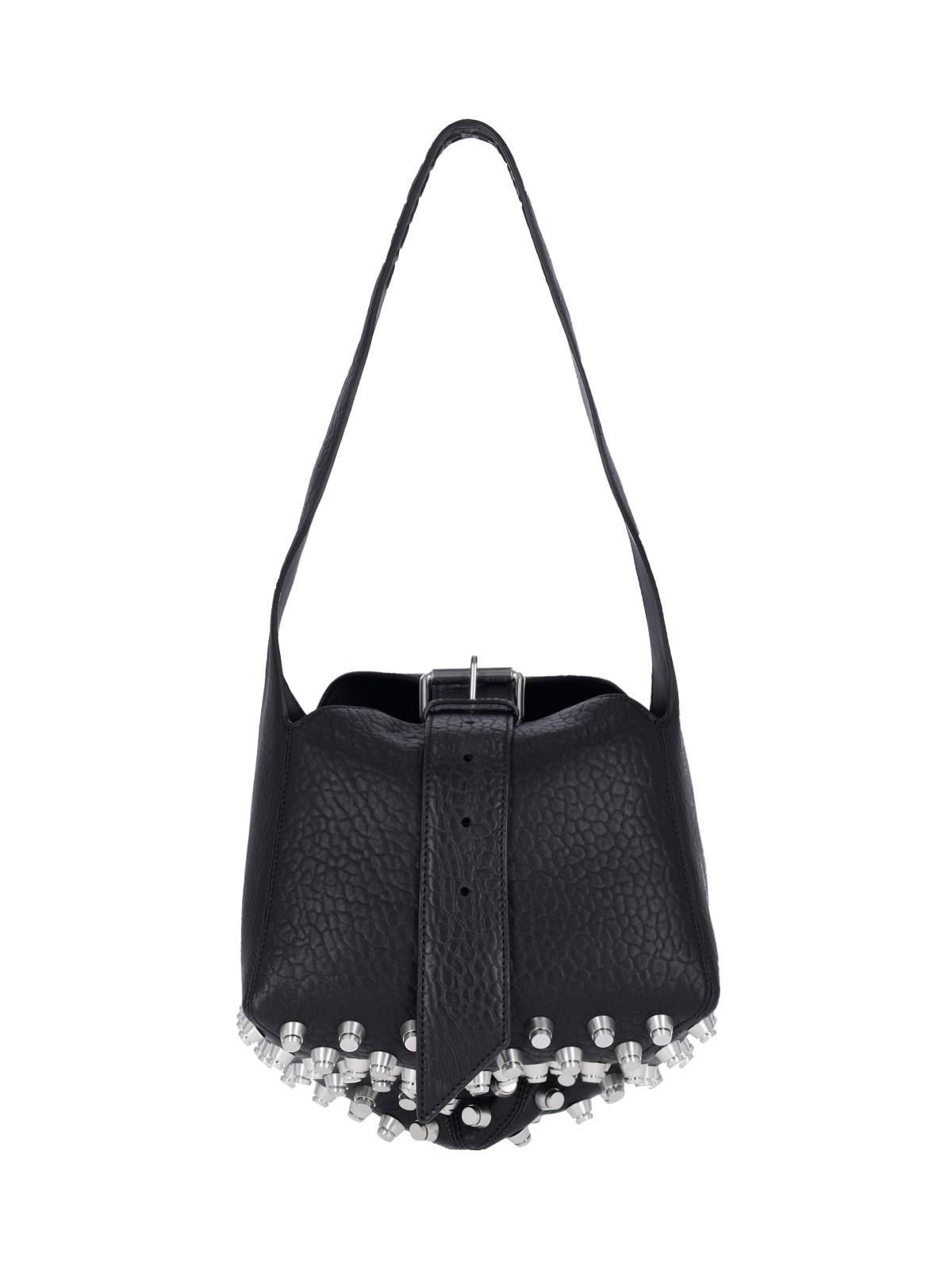 Shop Alexander Wang Medium Handbag Hobo Rex In Black