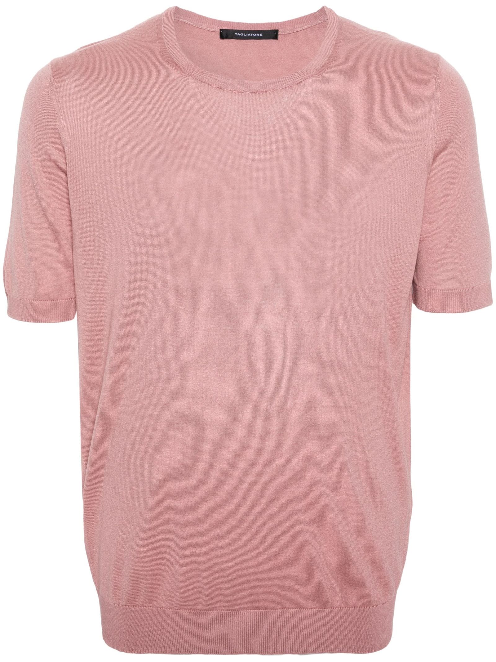 Shop Tagliatore T-shirts And Polos Pink In Salmone