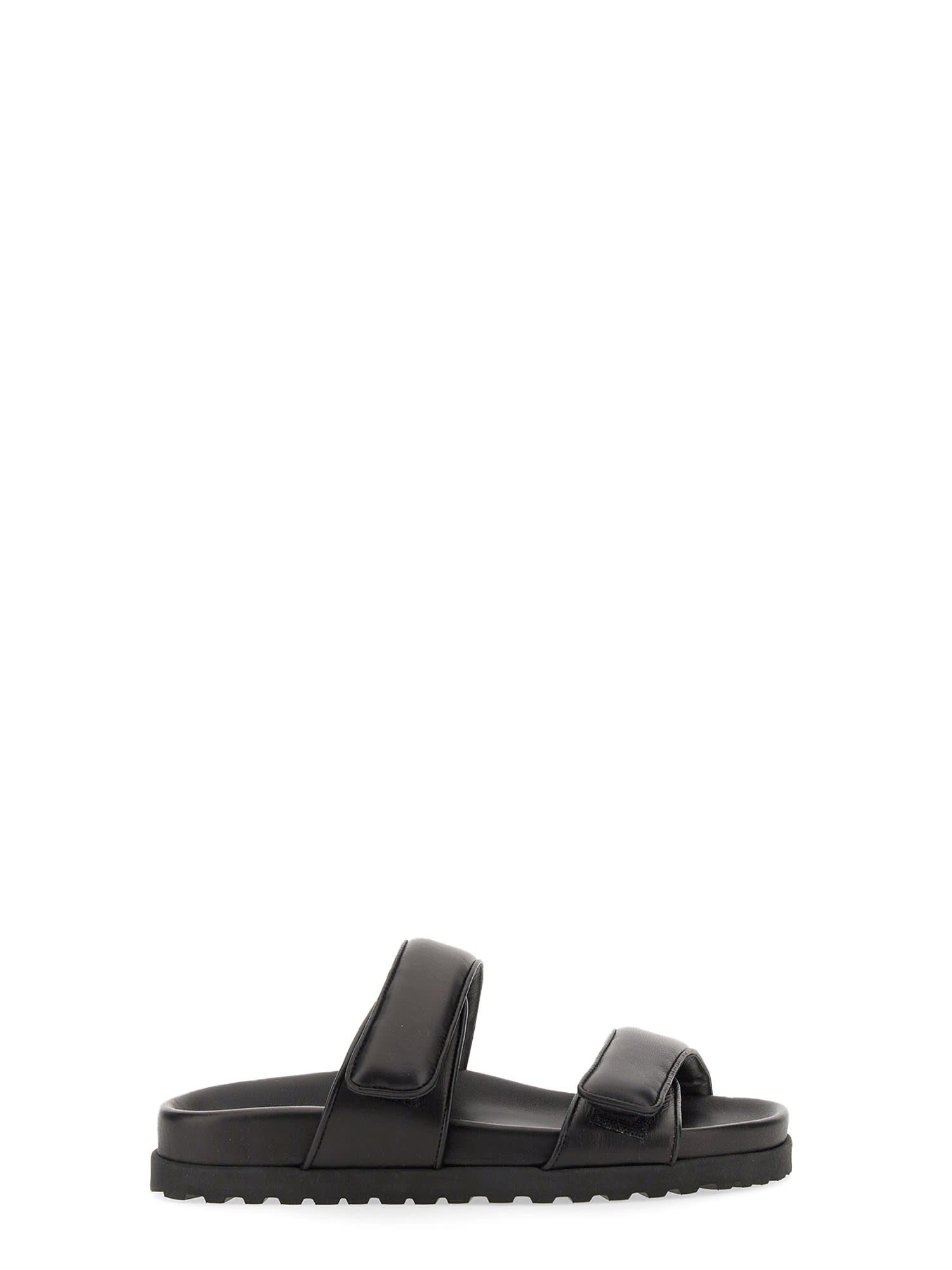Gia Borghini Gia X Pernille Teisbaek Perni 11 Leather Sandals In Nero