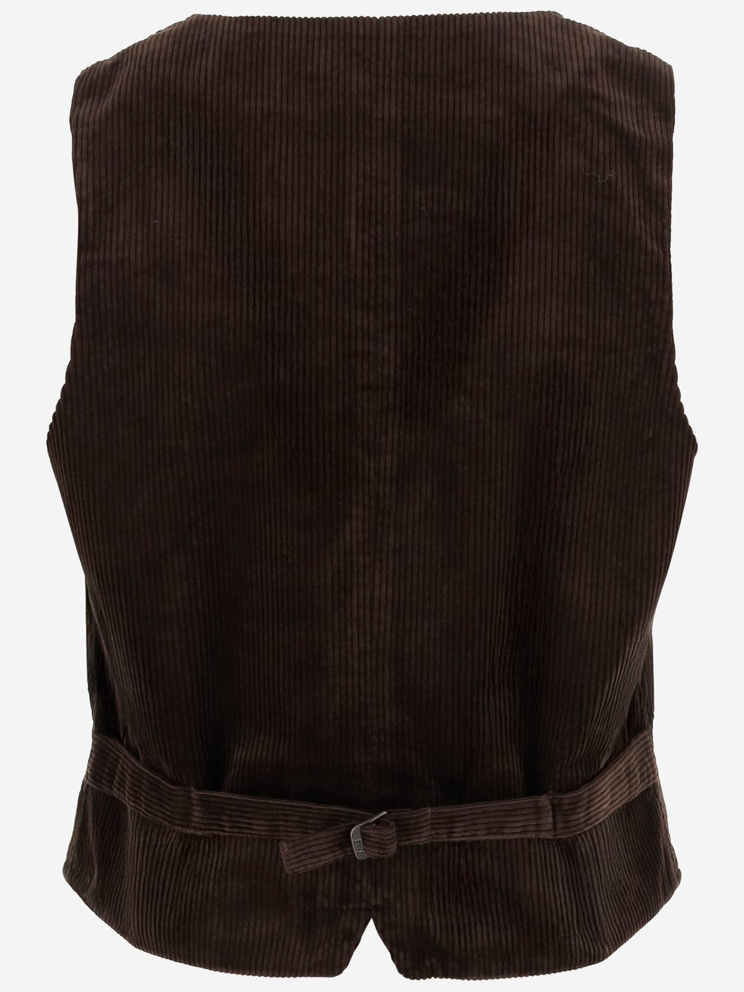 Polo Ralph Lauren Buttoned Corduroy Waistcoat In Brown