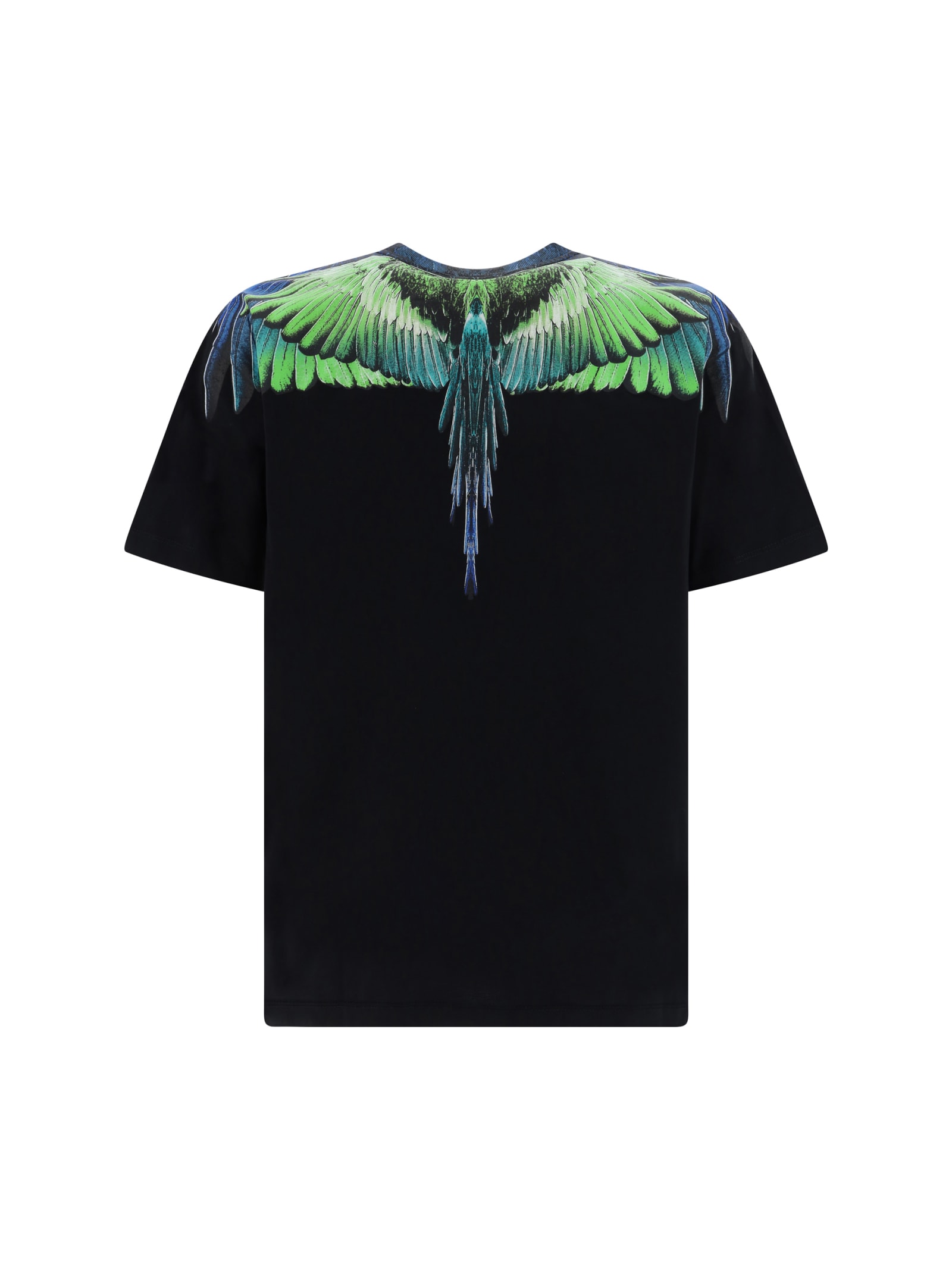 Shop Marcelo Burlon County Of Milan Icon Wings T-shirt In Black/green