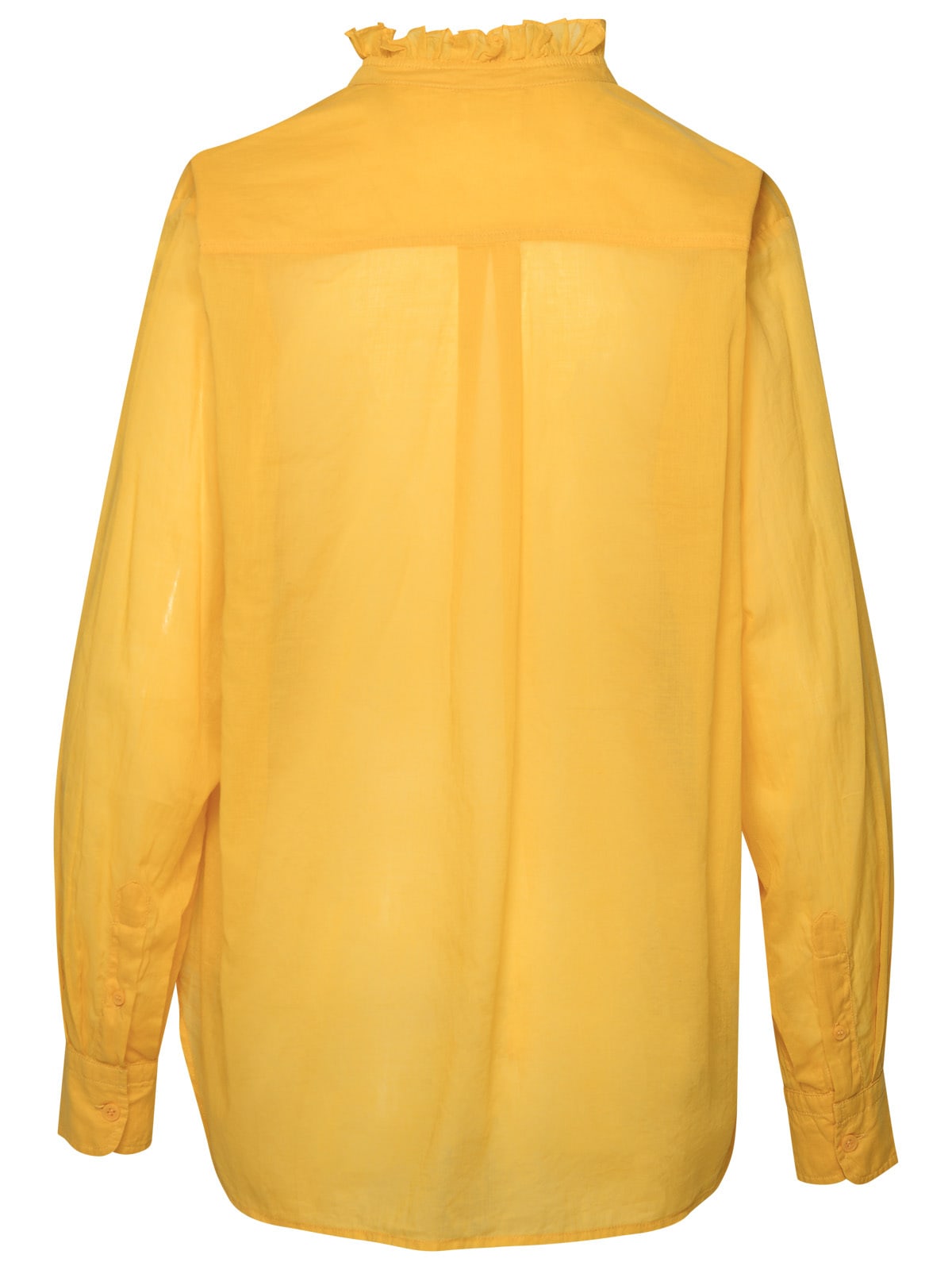 Shop Marant Etoile Gamble Yellow Cotton Shirt