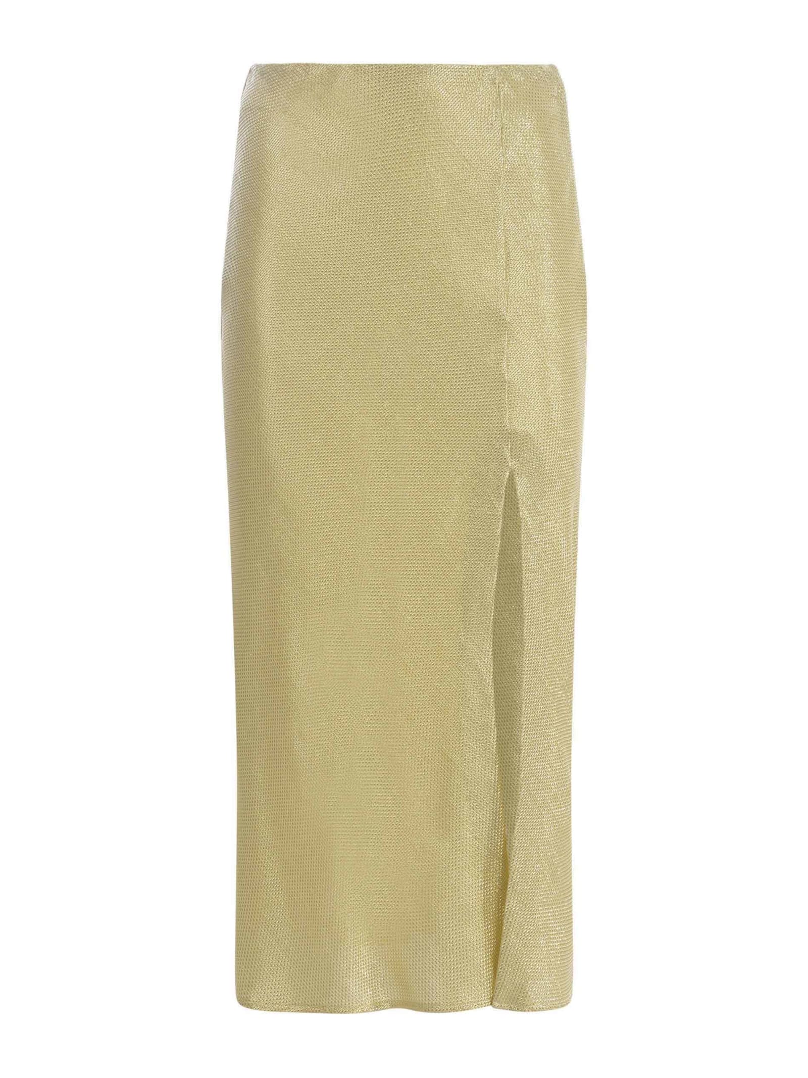 Shop Forte Forte Skirt  Jacquard And Lurex In Oro