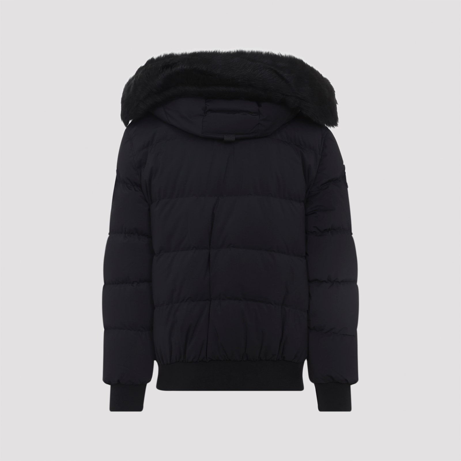 Moose Knuckles Stagg Down Bomber Jacket In Black