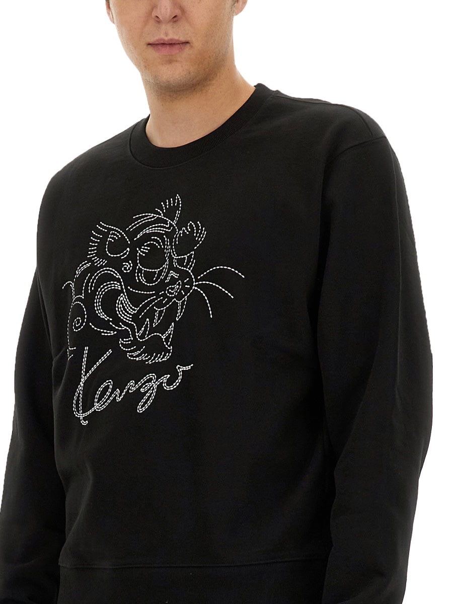 Shop Kenzo Constellation Logo Sweatshirt In Black