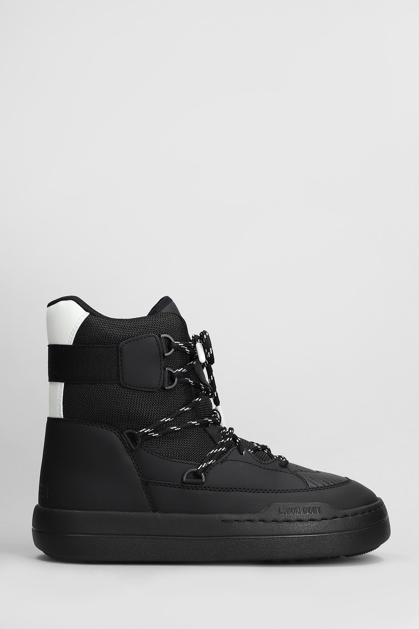 Mb Park Sneaker Boot Ankle Boots In Black Synthetic Leather