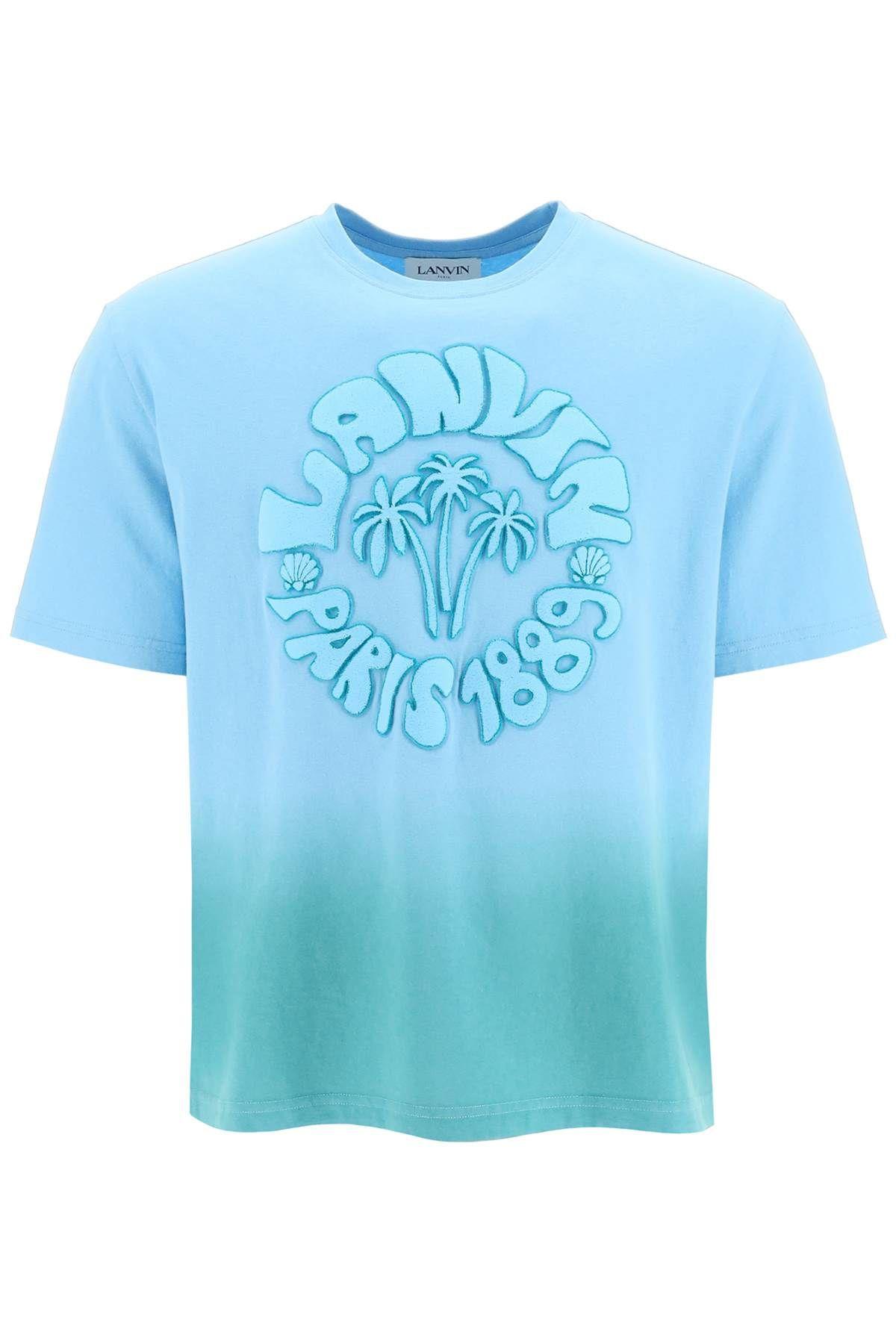 Lanvin wave Logo Tie-dye T-shirt