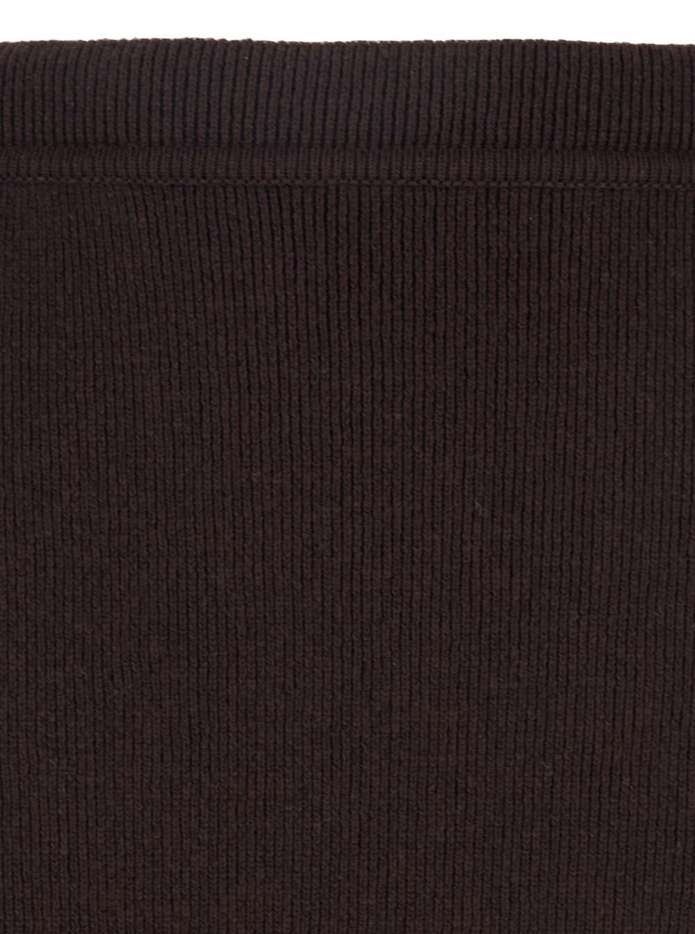Tom Ford Brown Ribbed Knit Skirt With High Waist And Pencil Silhouette In Cashmere And Cotton Blend Woman