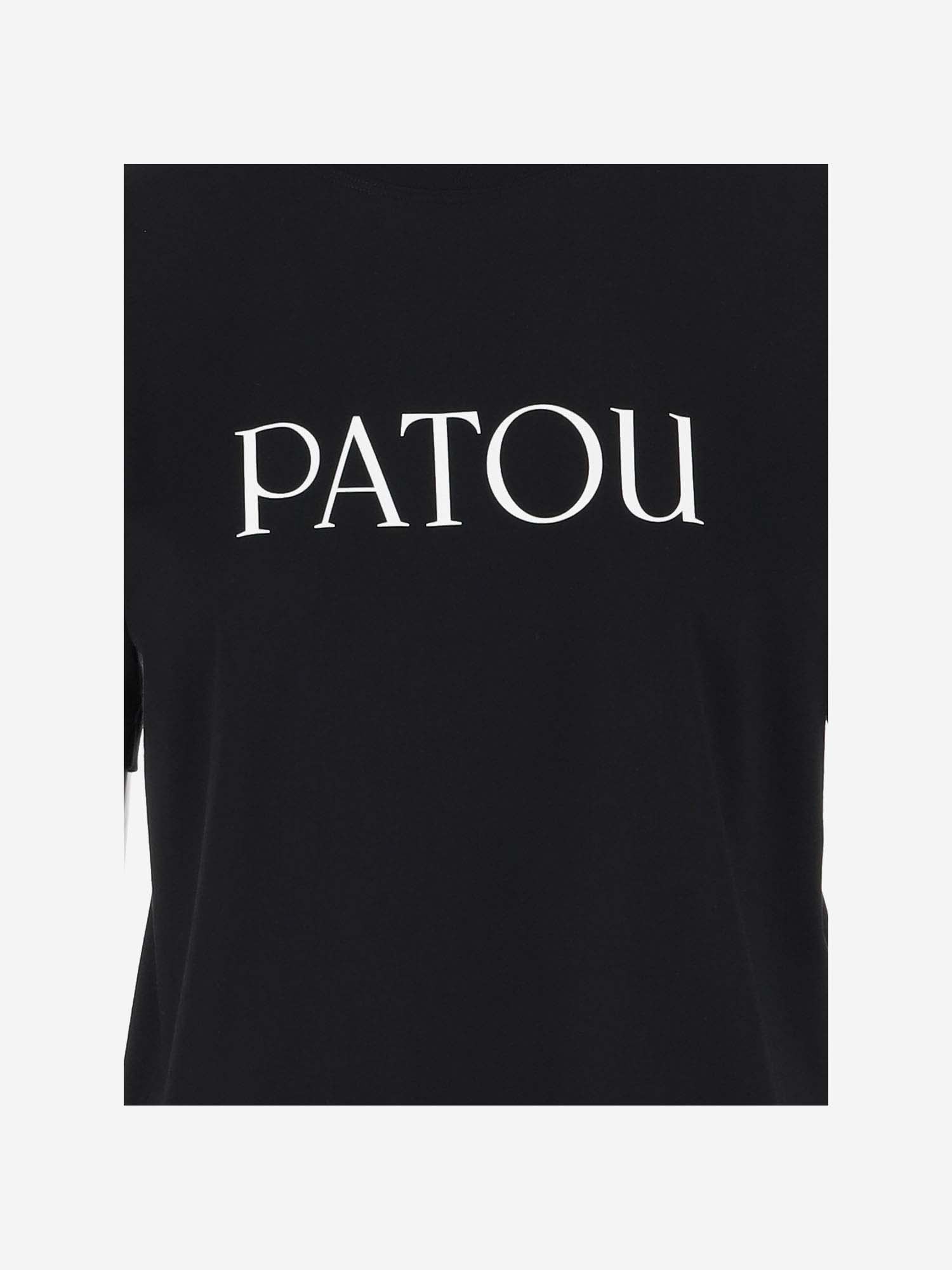 Shop Patou Cotton T-shirt With Logo In Black