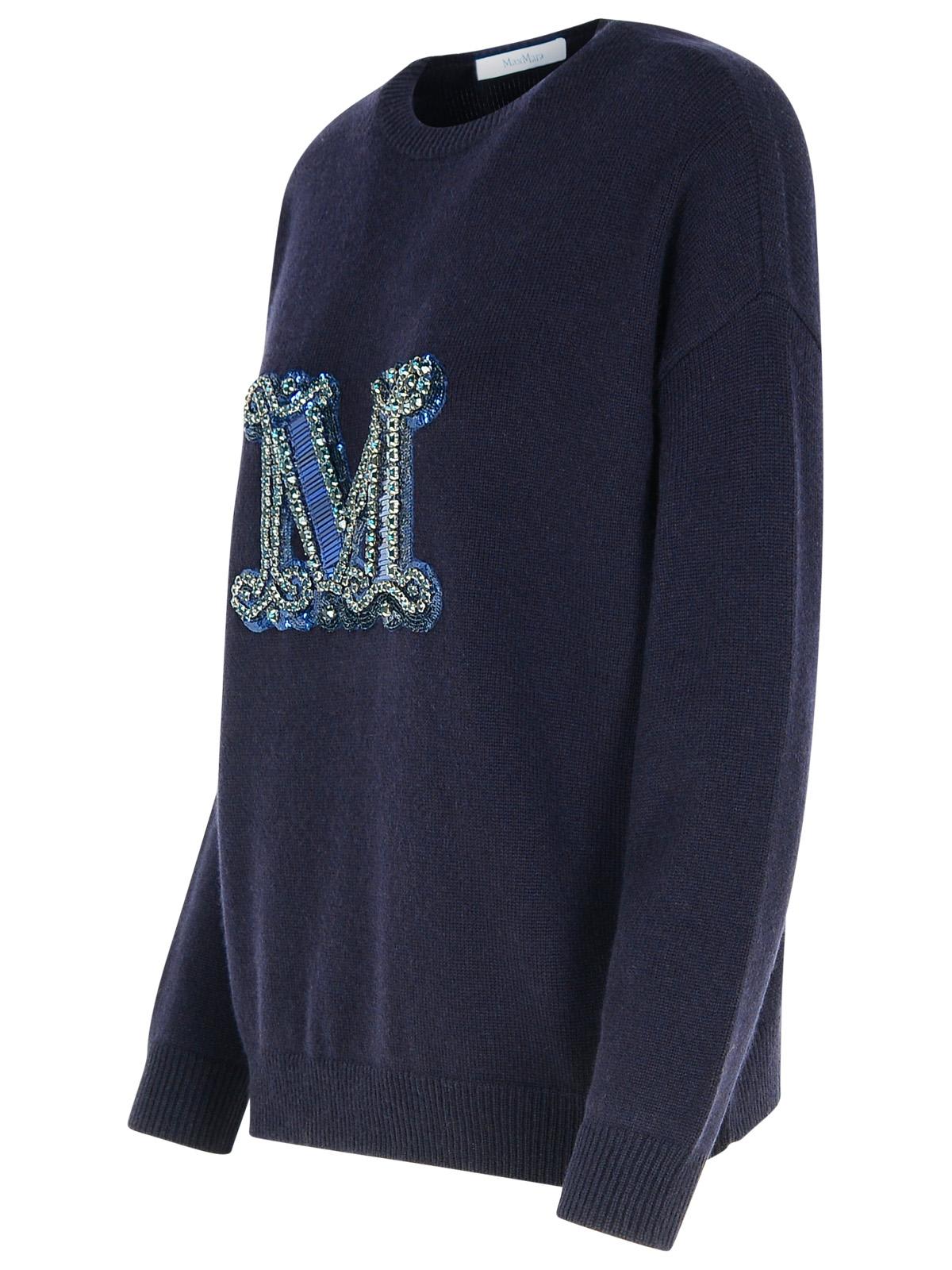 Shop Max Mara Vicolo Sweater In Blue Cashmere Blend