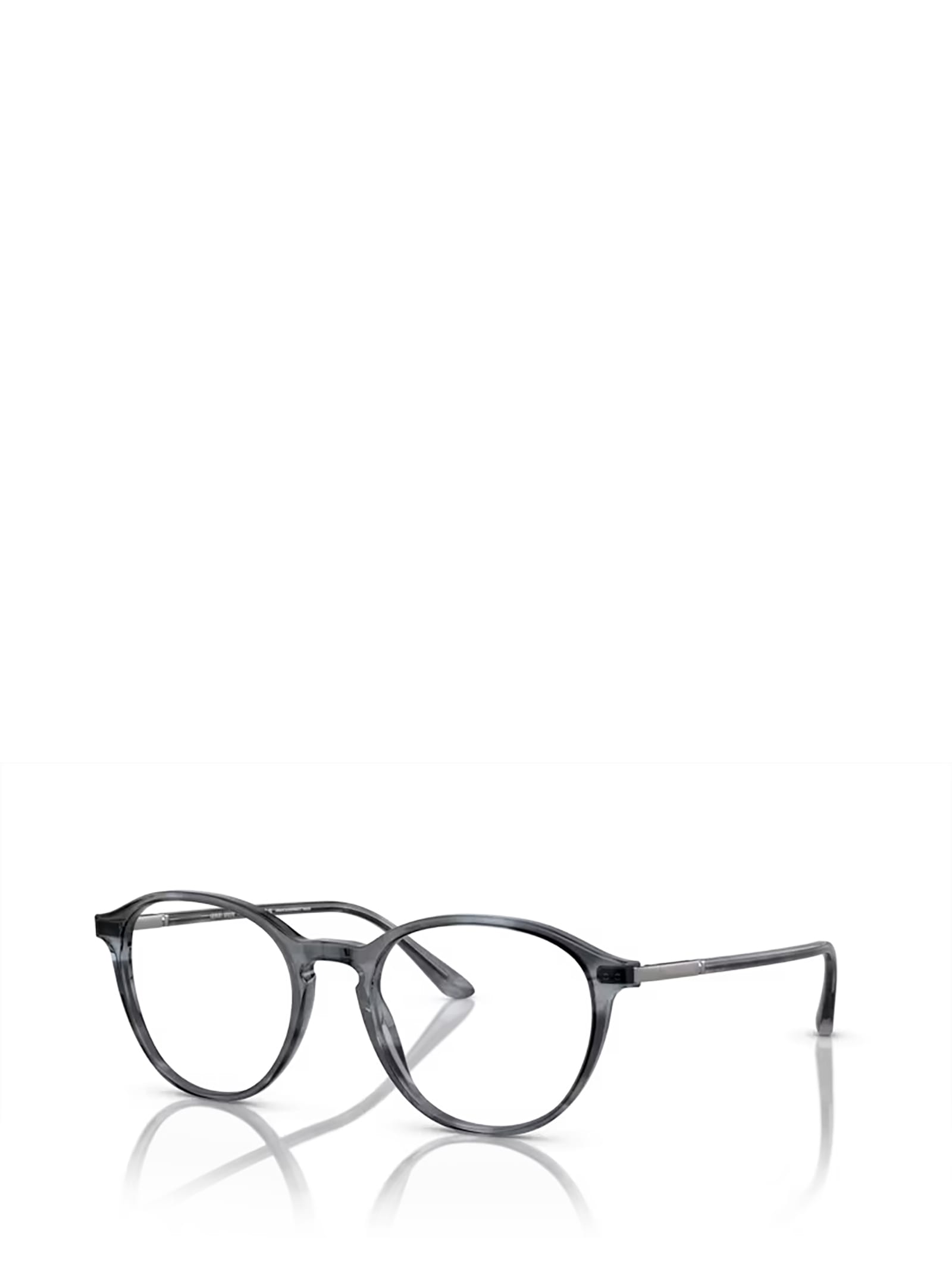 Shop Giorgio Armani Ar7237 Striped Blue Glasses
