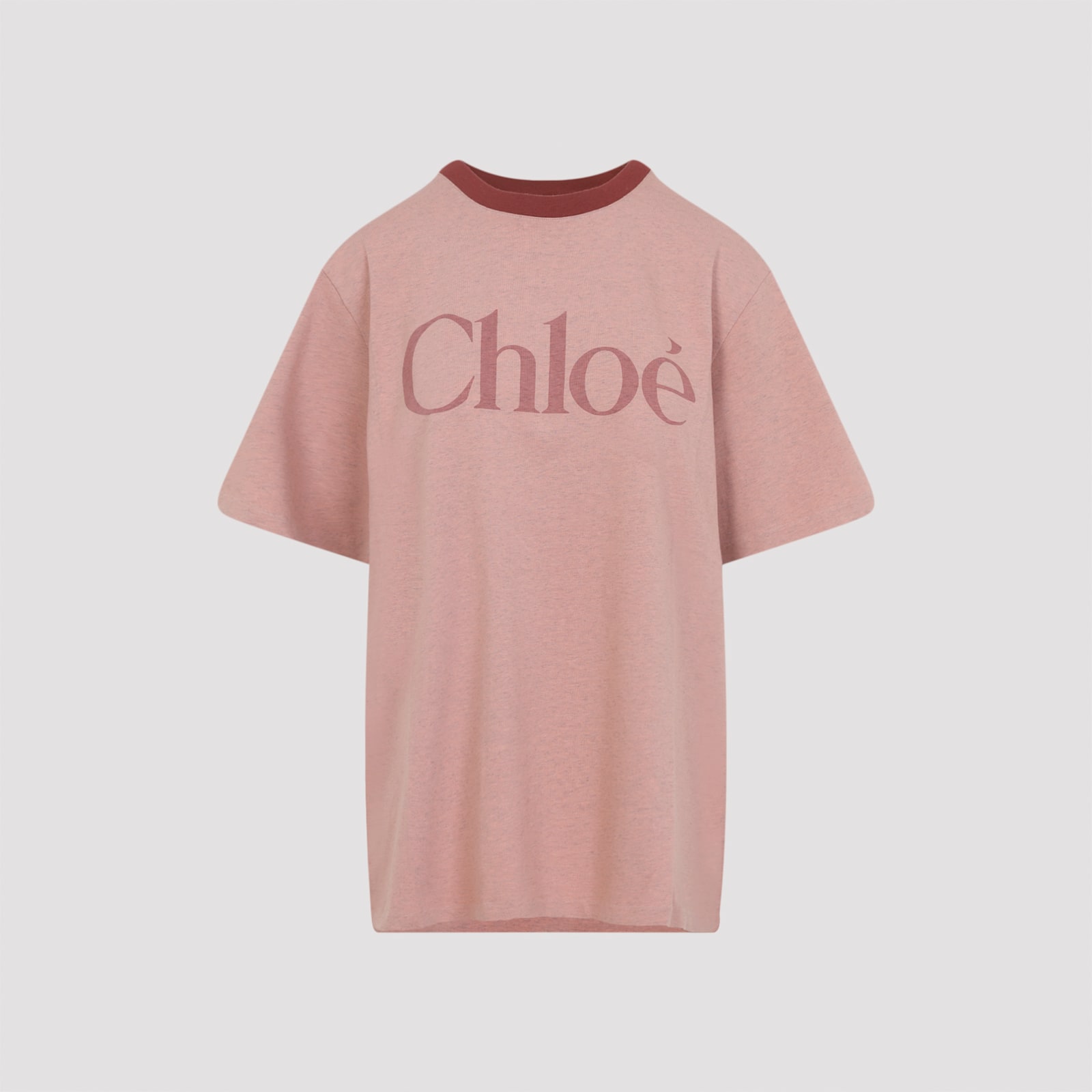 Chloé Petal Pink Recycled Cotton T-shirt In Pink