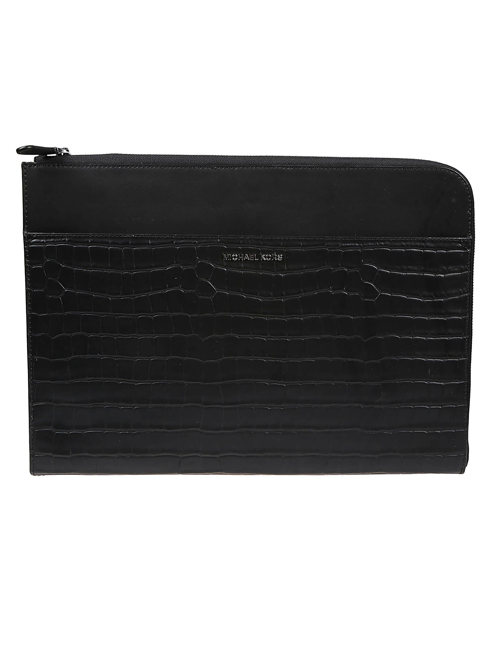 Shop Michael Kors Hudson Laptop Case In Black