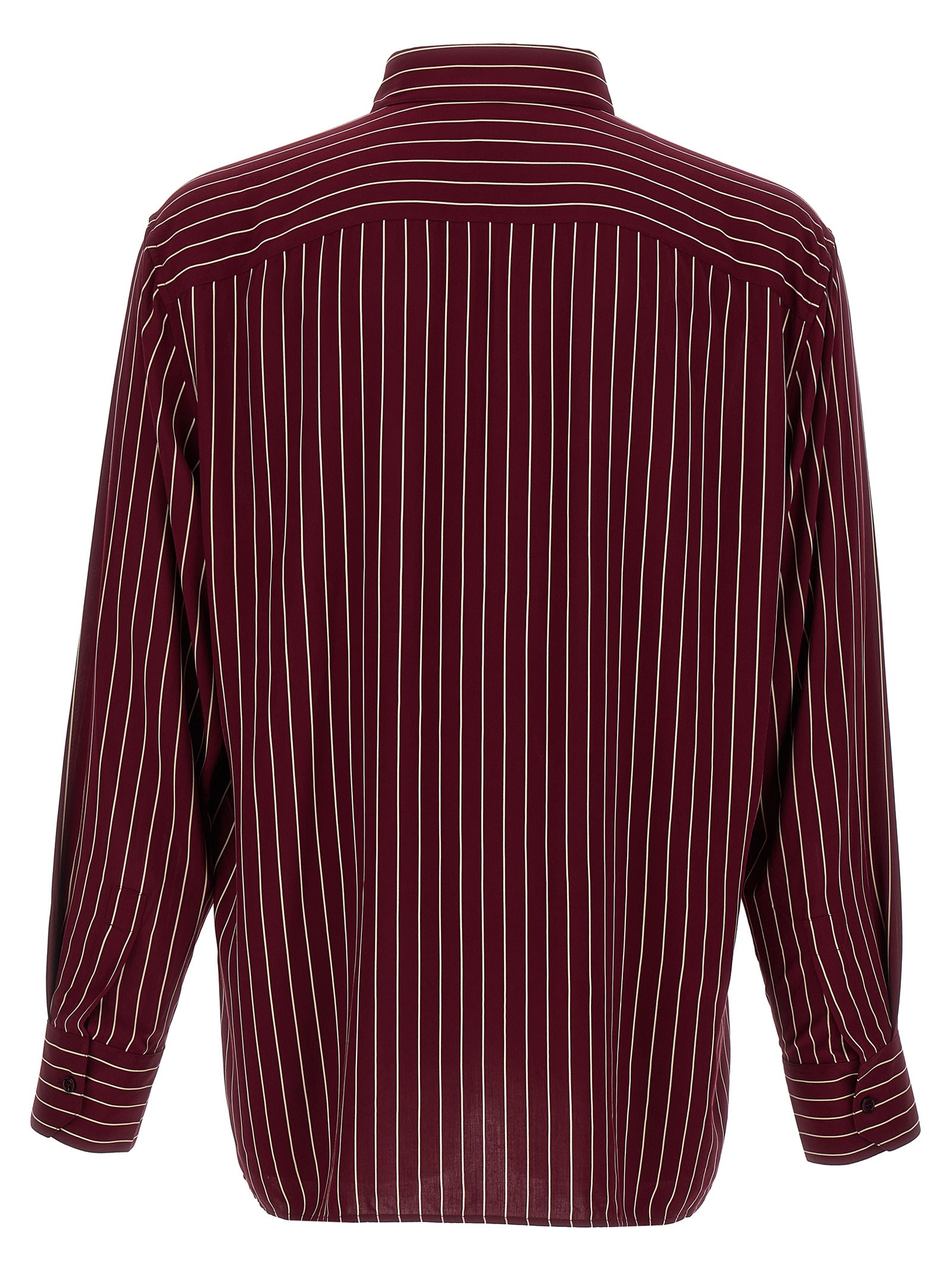 Saint Laurent Bordeaux Clothing Shirts In Red
