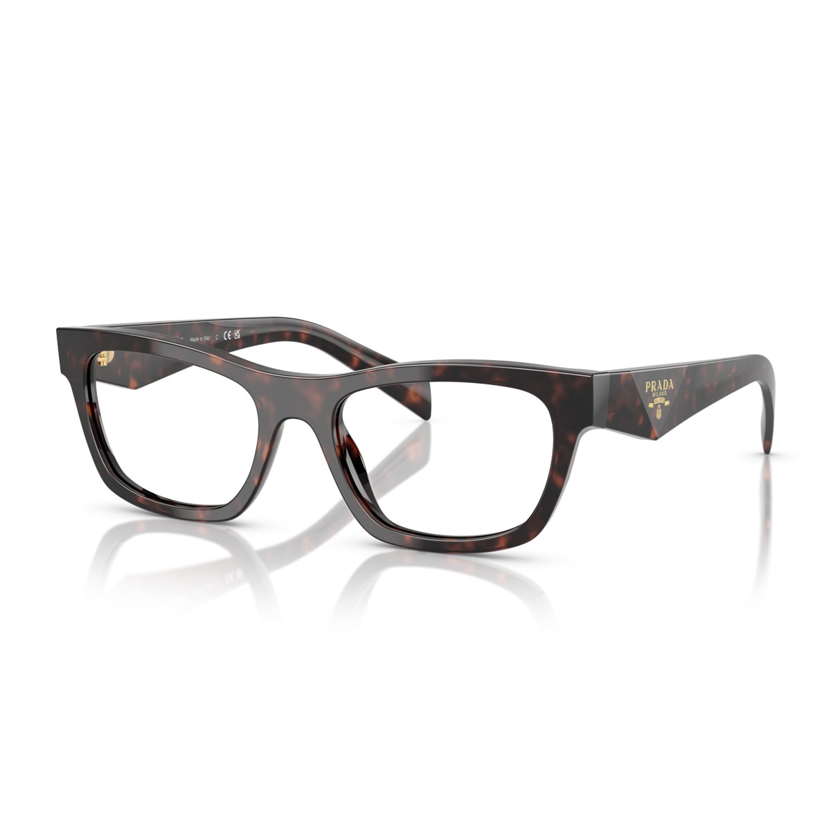 Prada Pr B01v 17n1o1 Root Tartarugato Glasses In Black