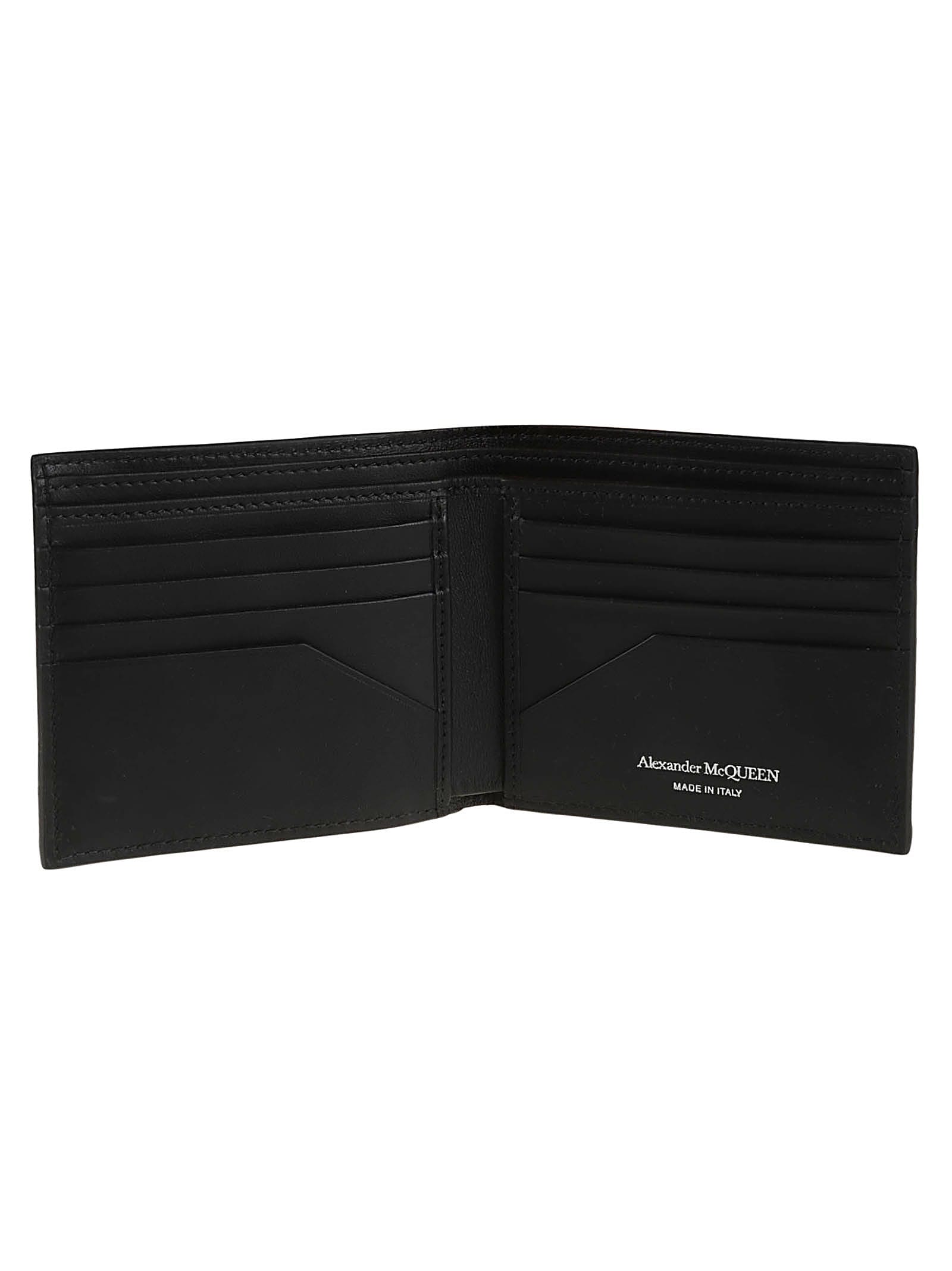 Shop Alexander Mcqueen Logo Stitch Detail Billfold Wallet In Ivory