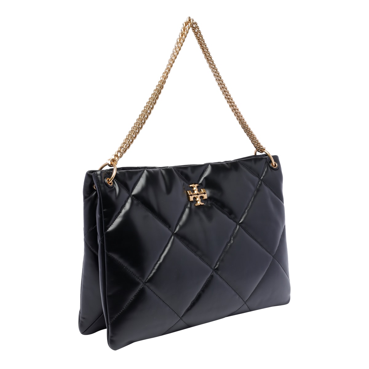 Shop Tory Burch Kira Diamond Quilted Shoulder Bag In Black