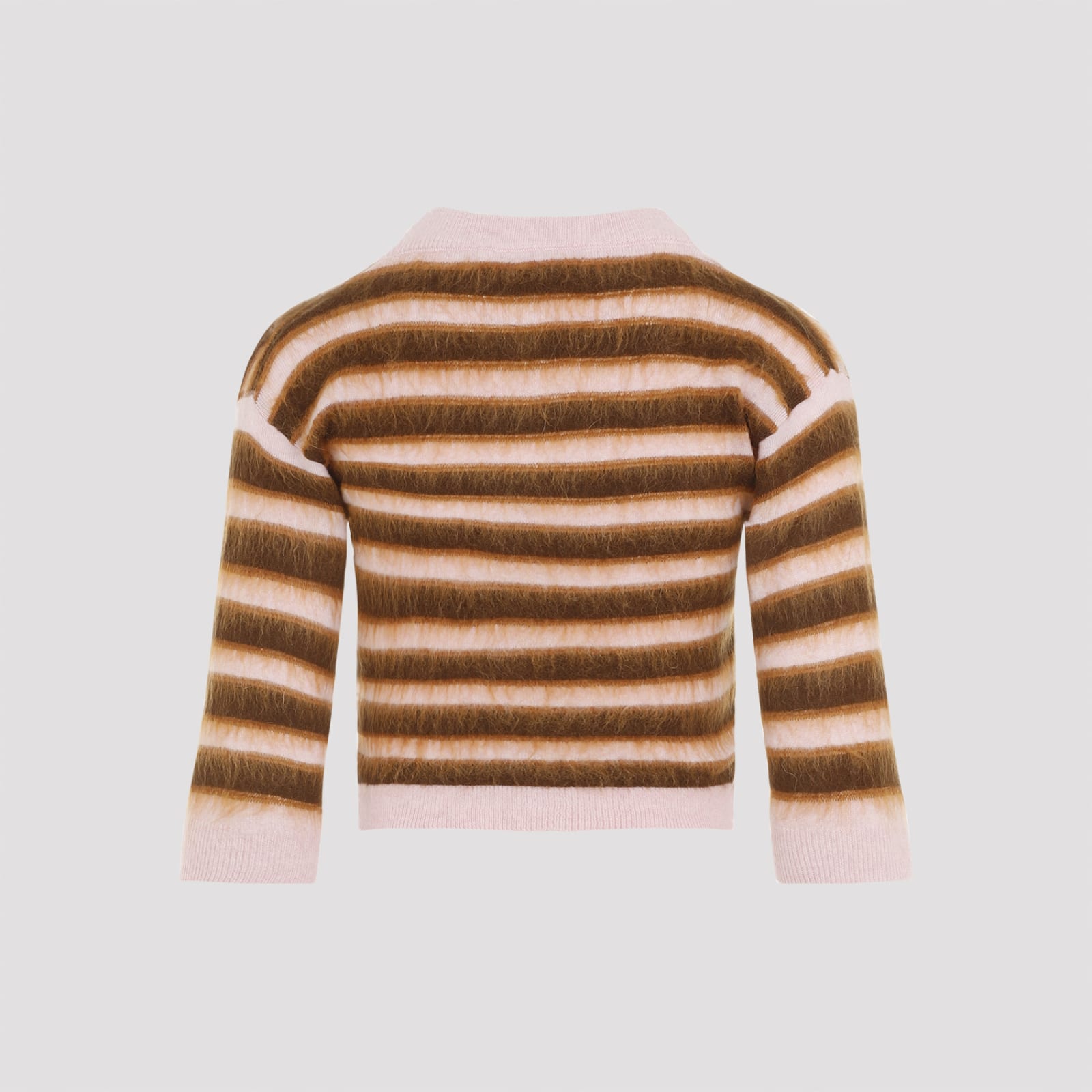 Shop Marni Virgin Wool Cardigan In Pink Gummy