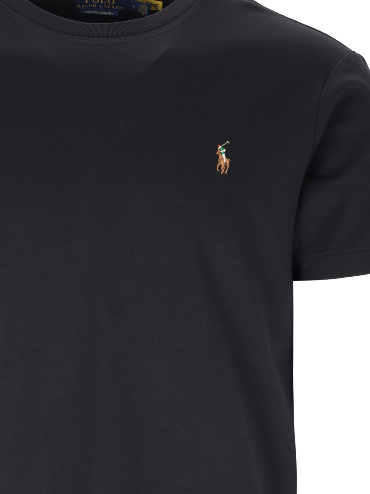 Shop Polo Ralph Lauren Logo T-shirt In Black