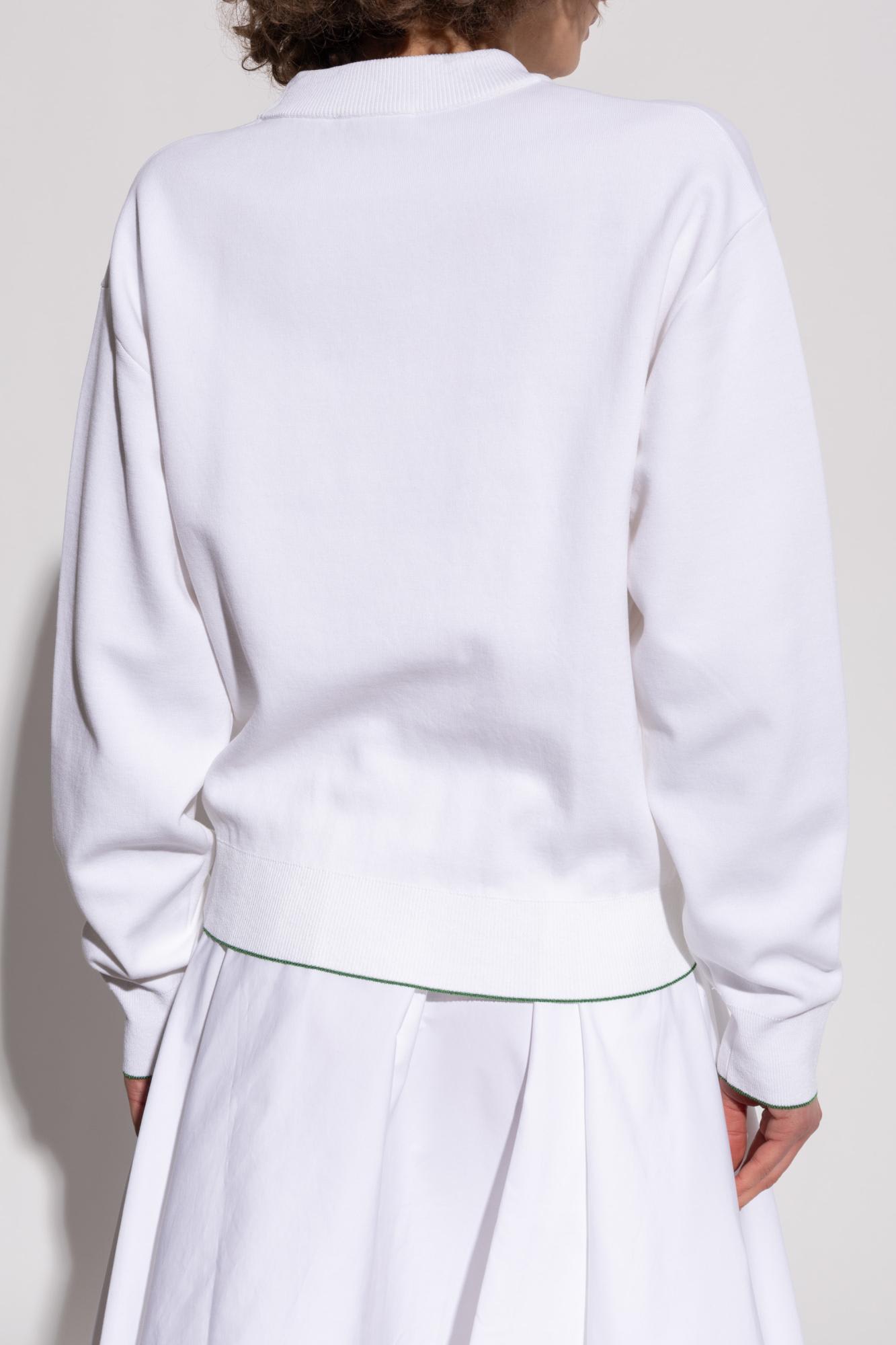 Jacquemus Logo Embroidered Crewneck Sweatshirt In Hotel Address White
