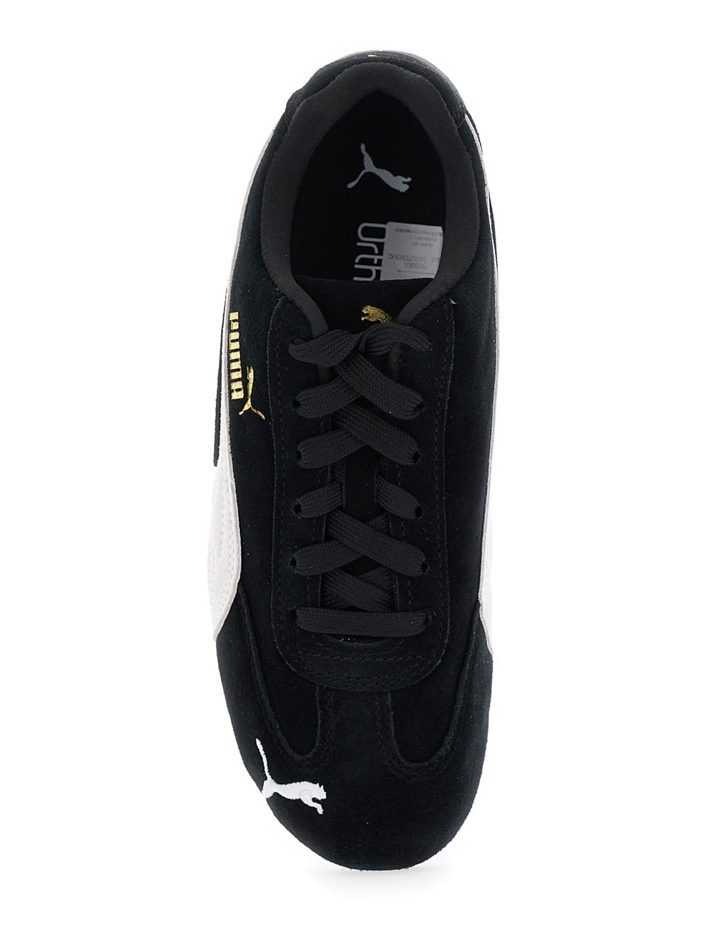 Puma 'speedcat' Black Sneakers With Logo Print On The Side And Logo Lettering On The Side In Black