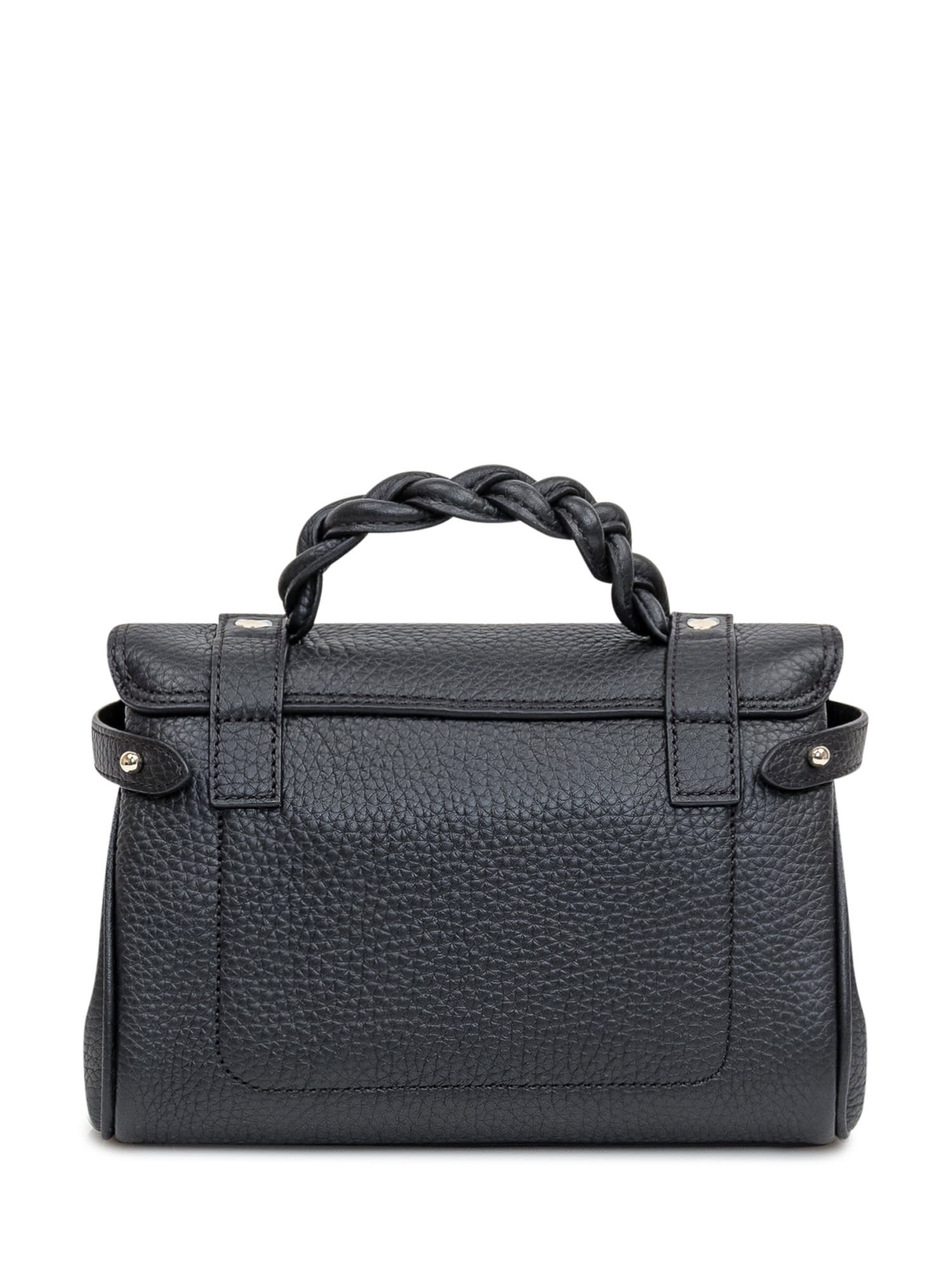 Shop Mulberry Mini Bag Alexa Heavy Grain In Black