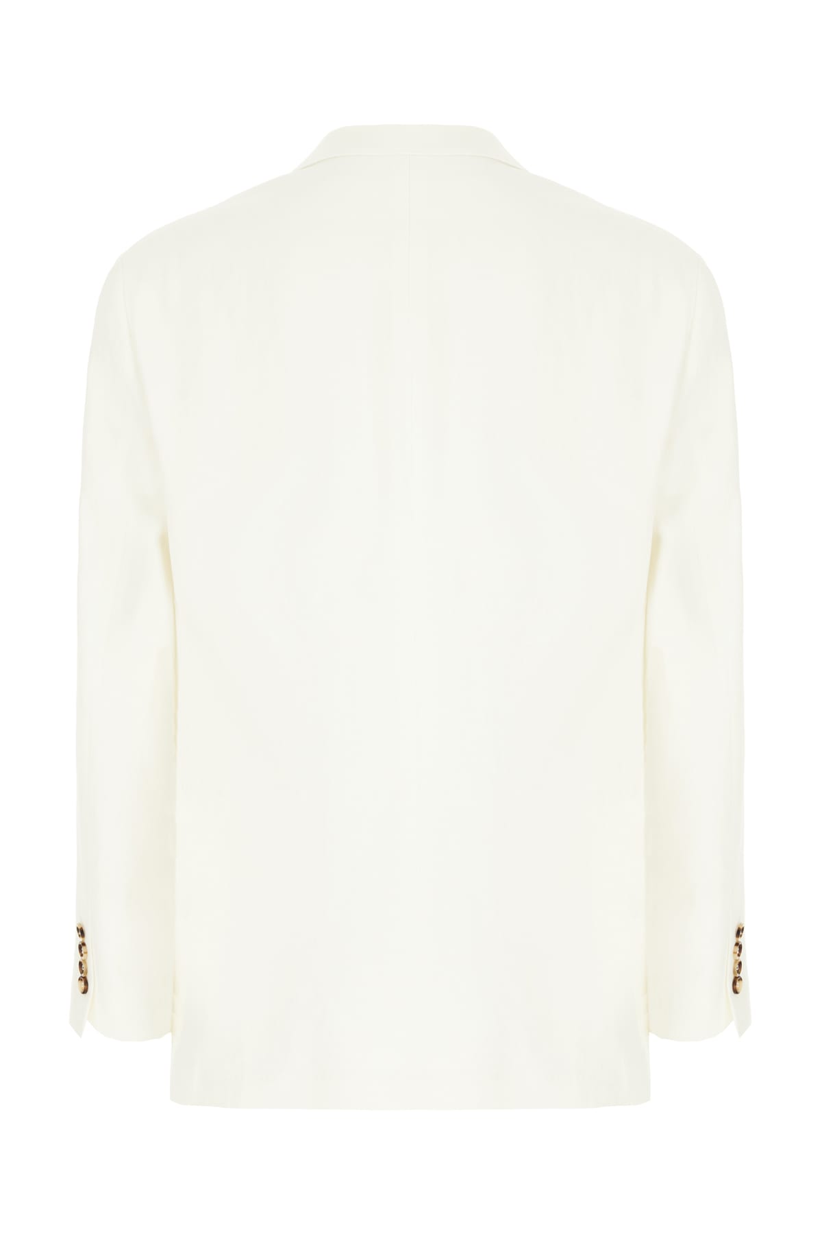 Brunello Cucinelli Ivory Linen Blazer In Panama