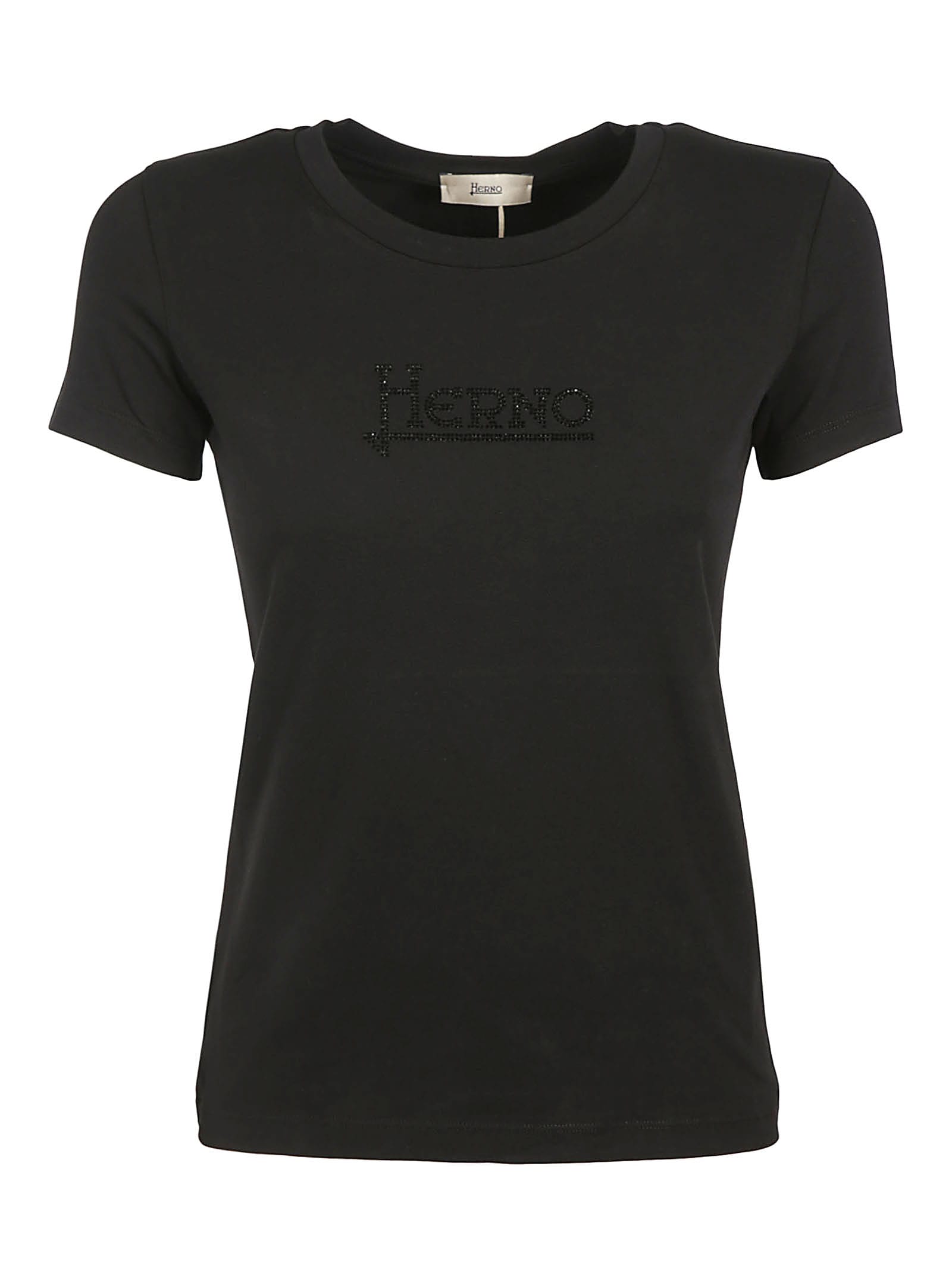 Herno T-shirt Interlock Jersey + Strass