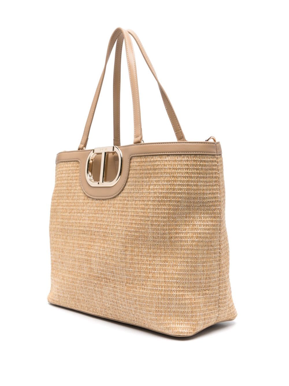 Shop Twinset Tote Bag In Almond Milk