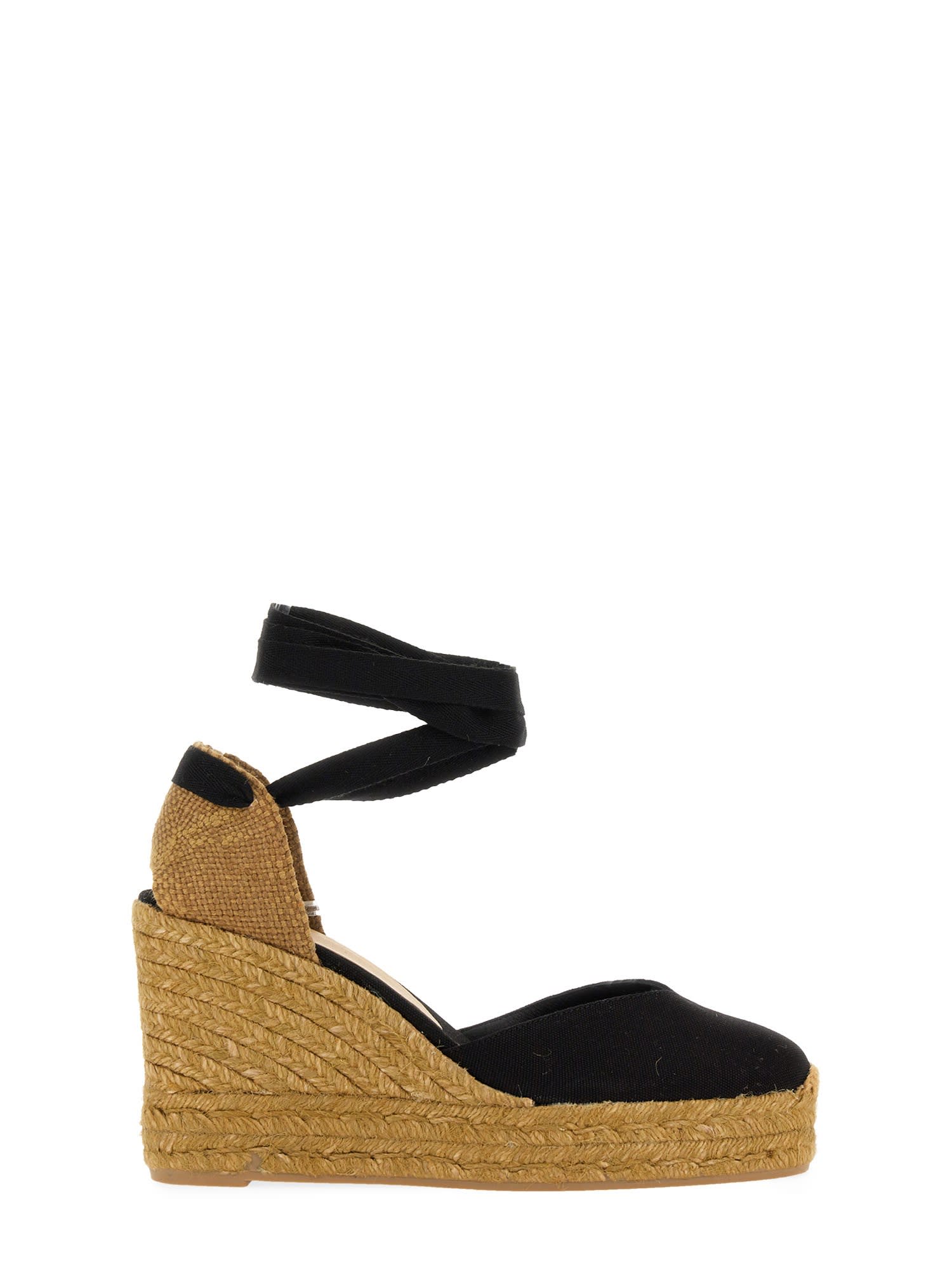 Castaã±er Castaner Chiara Black Wedge Espadrilles In Nero