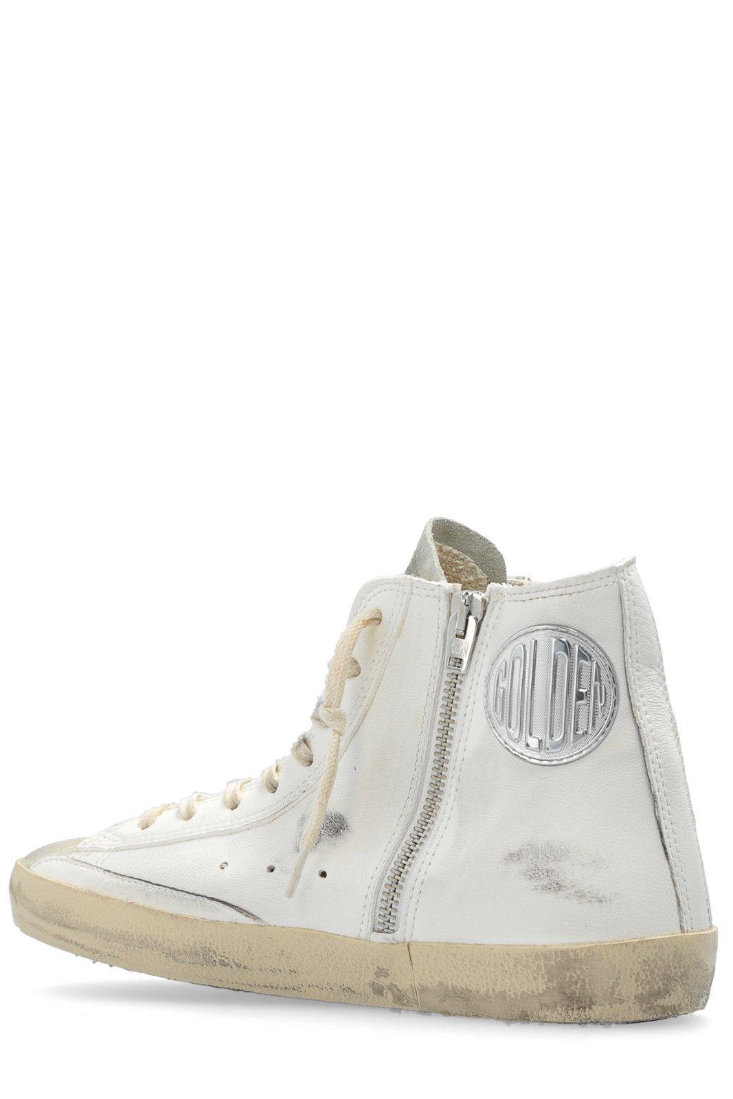 Shop Golden Goose Francy Classic High-top Sneakers In Cream