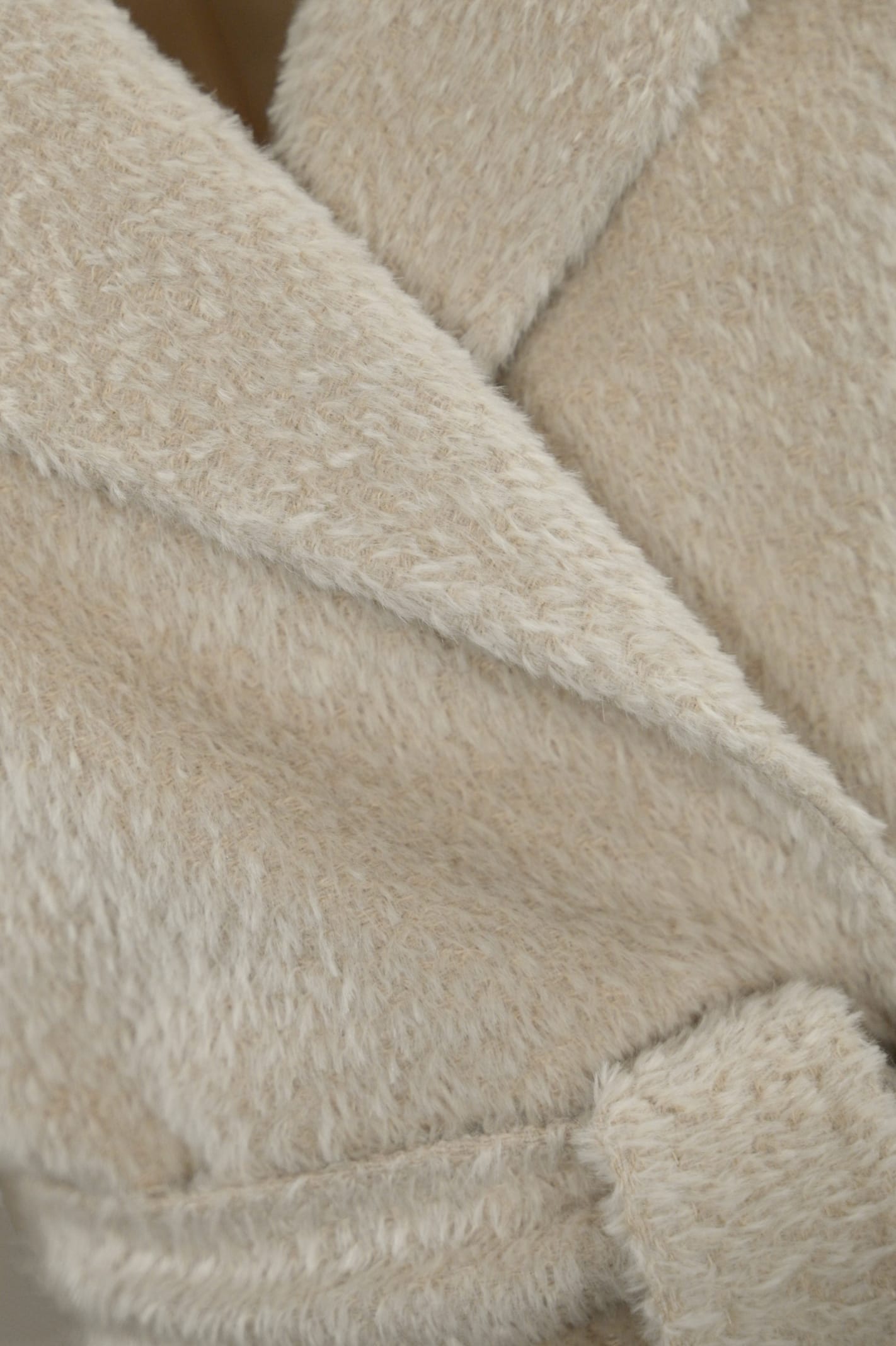 Shop Max Mara Galante Coat In Alpaca And Wool In Albino