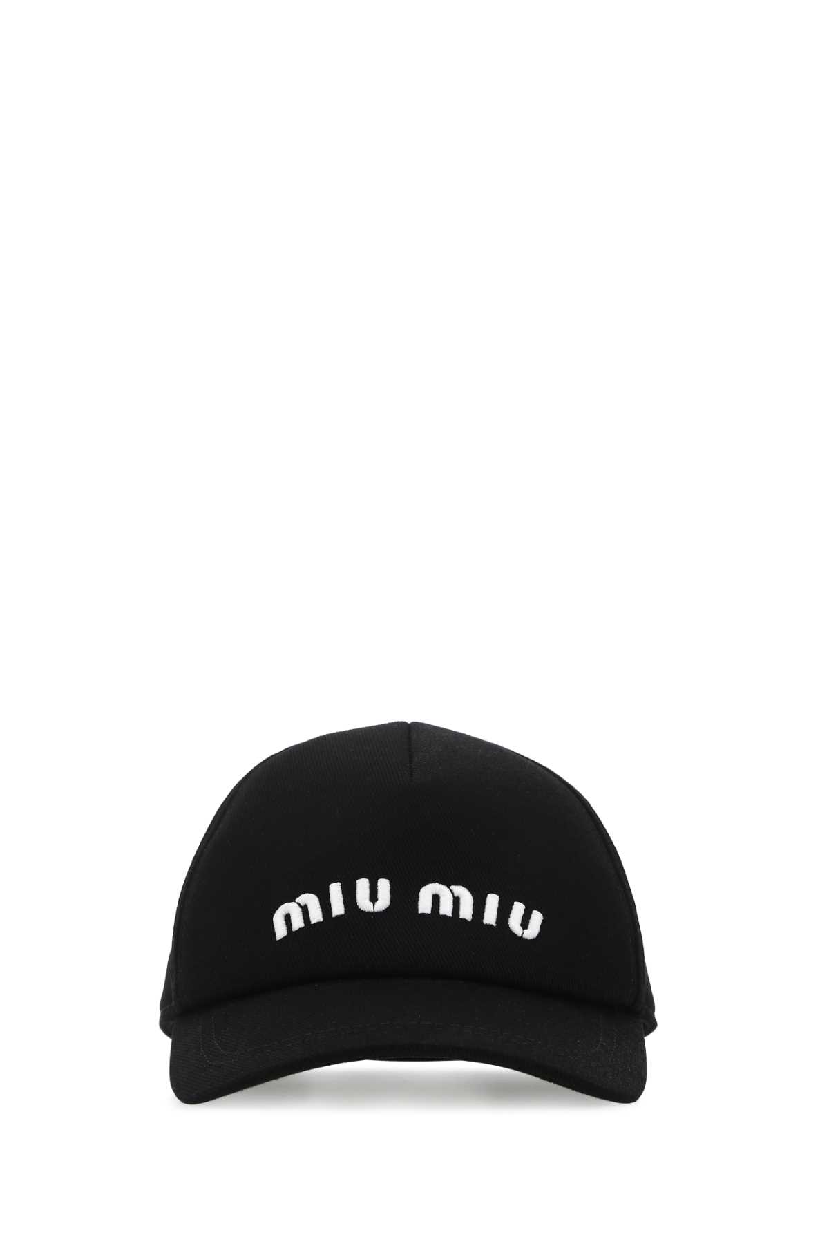 Shop Miu Miu Black Cotton Baseball Cap In F0967