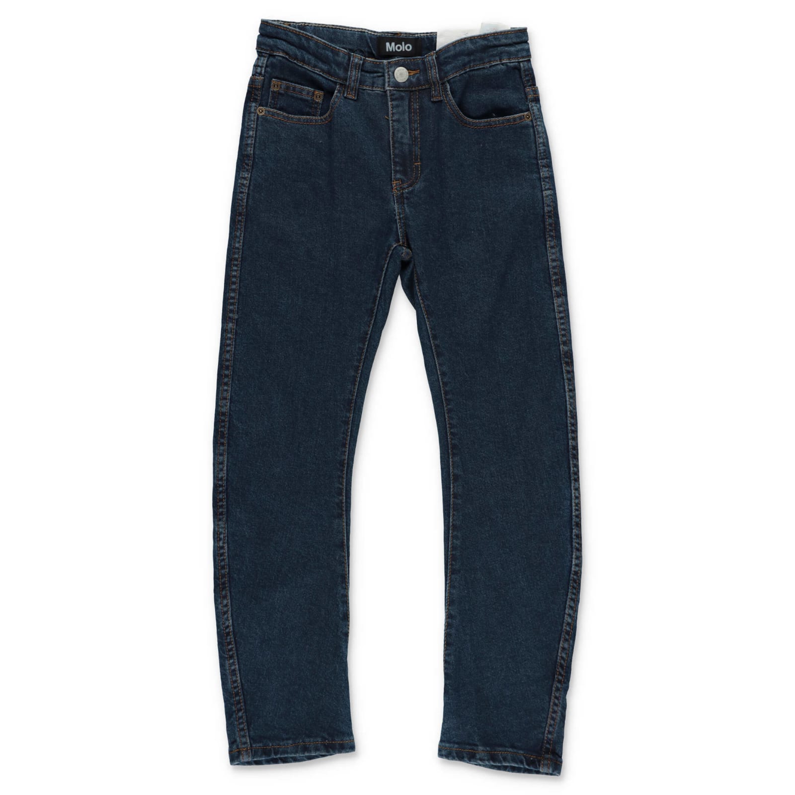 Molo Jeans Blu Alonso In Cotone Denim Stretch