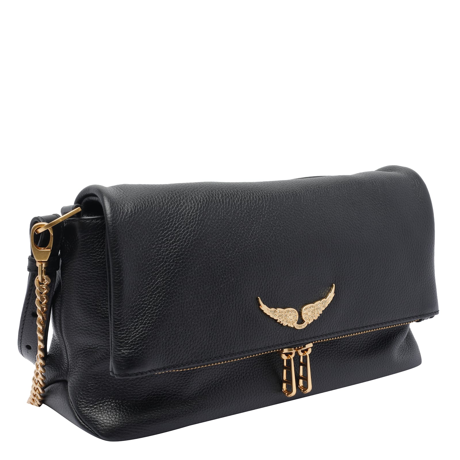Zadig & Voltaire Rocky Shoulder Bag In Black