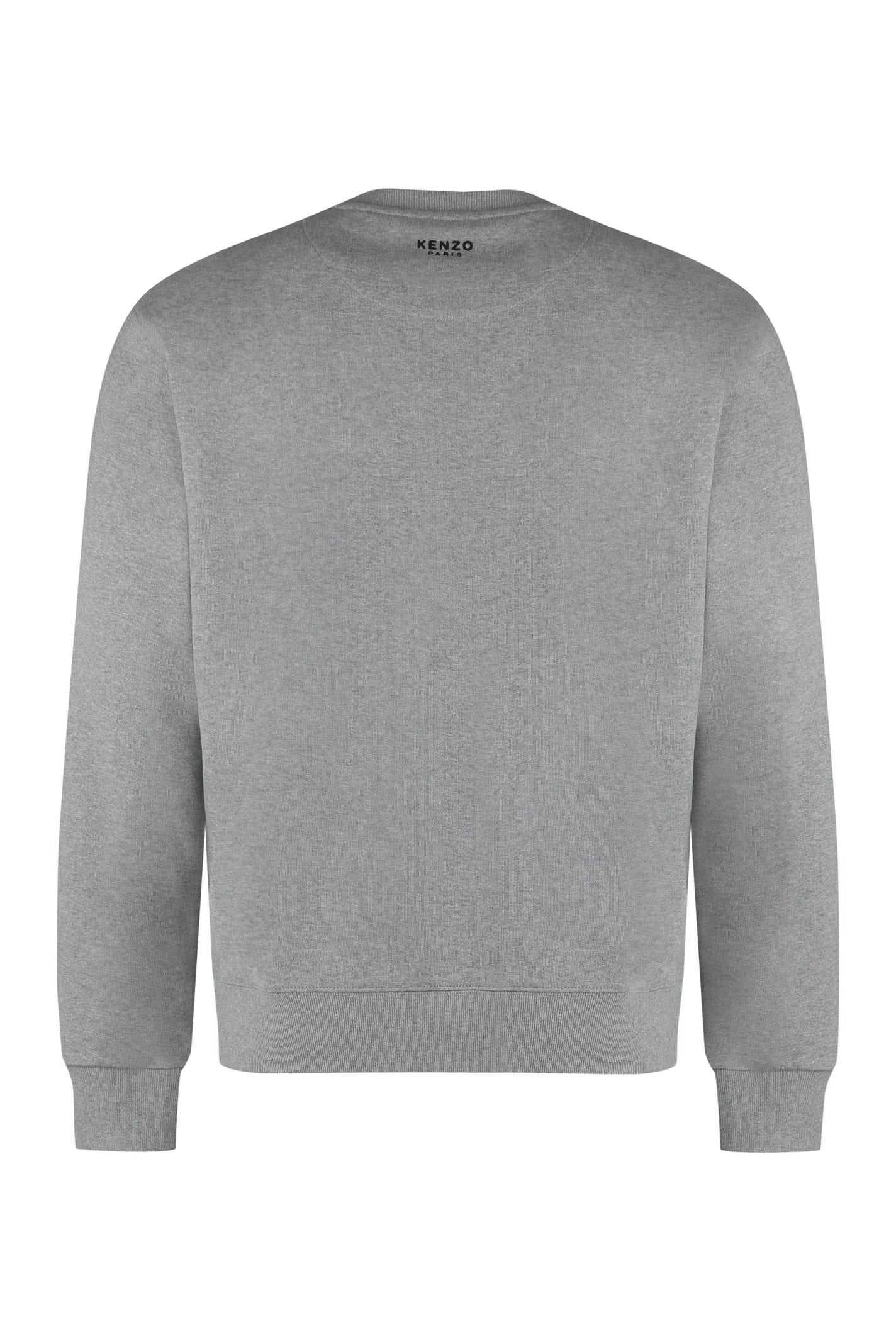 Shop Kenzo Cotton Crew-neck Sweatshirt In Grey