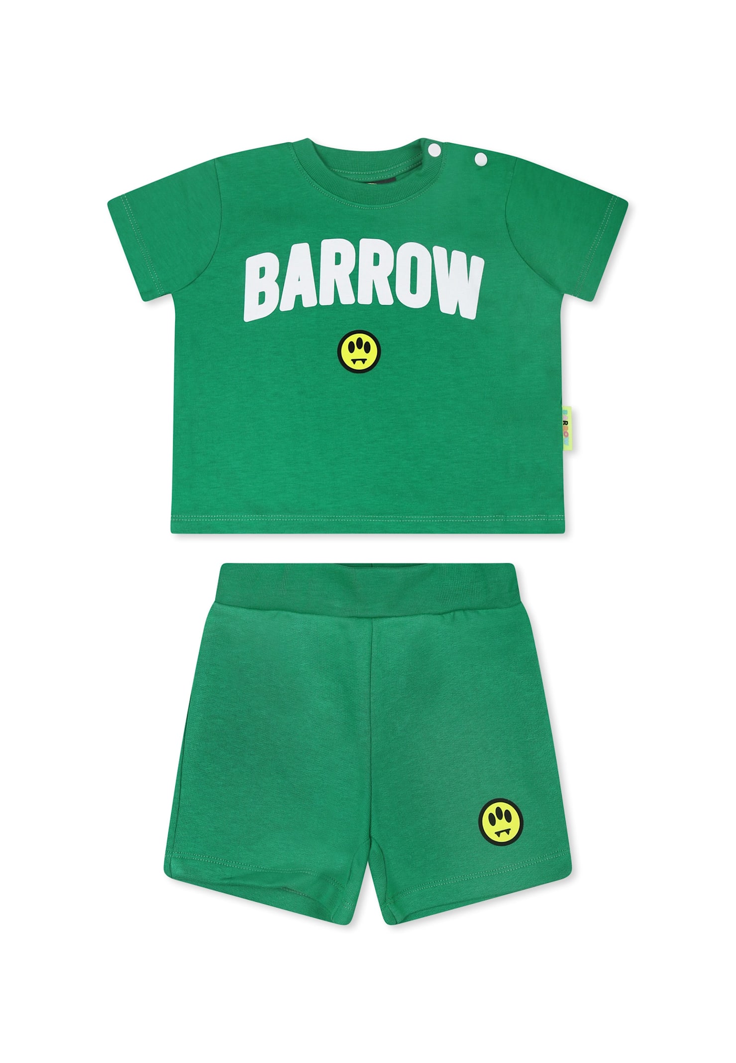 Barrow Green Suit For Babykids With Logo In Green
