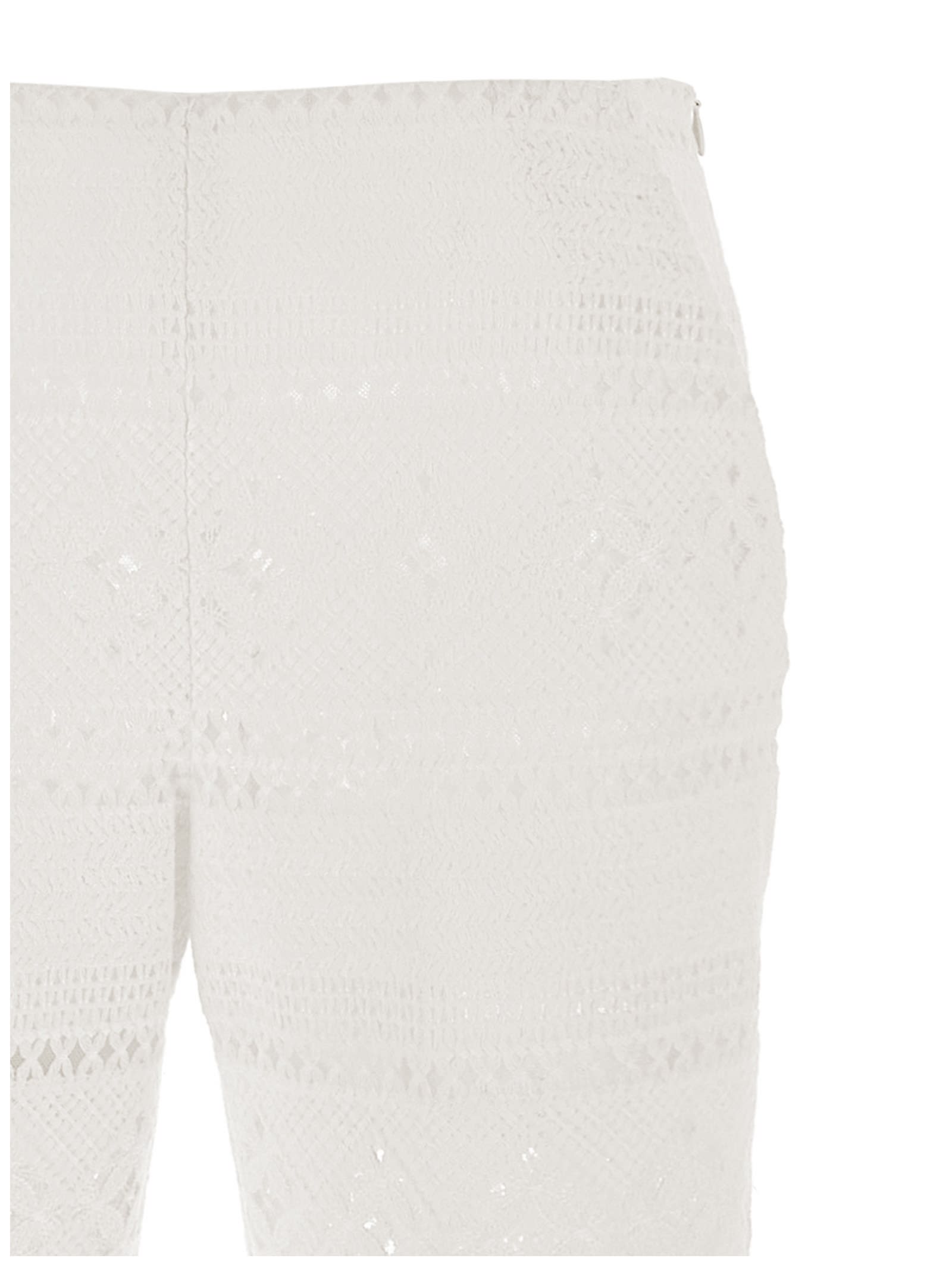 Shop Ermanno Scervino Lace Trousers In White