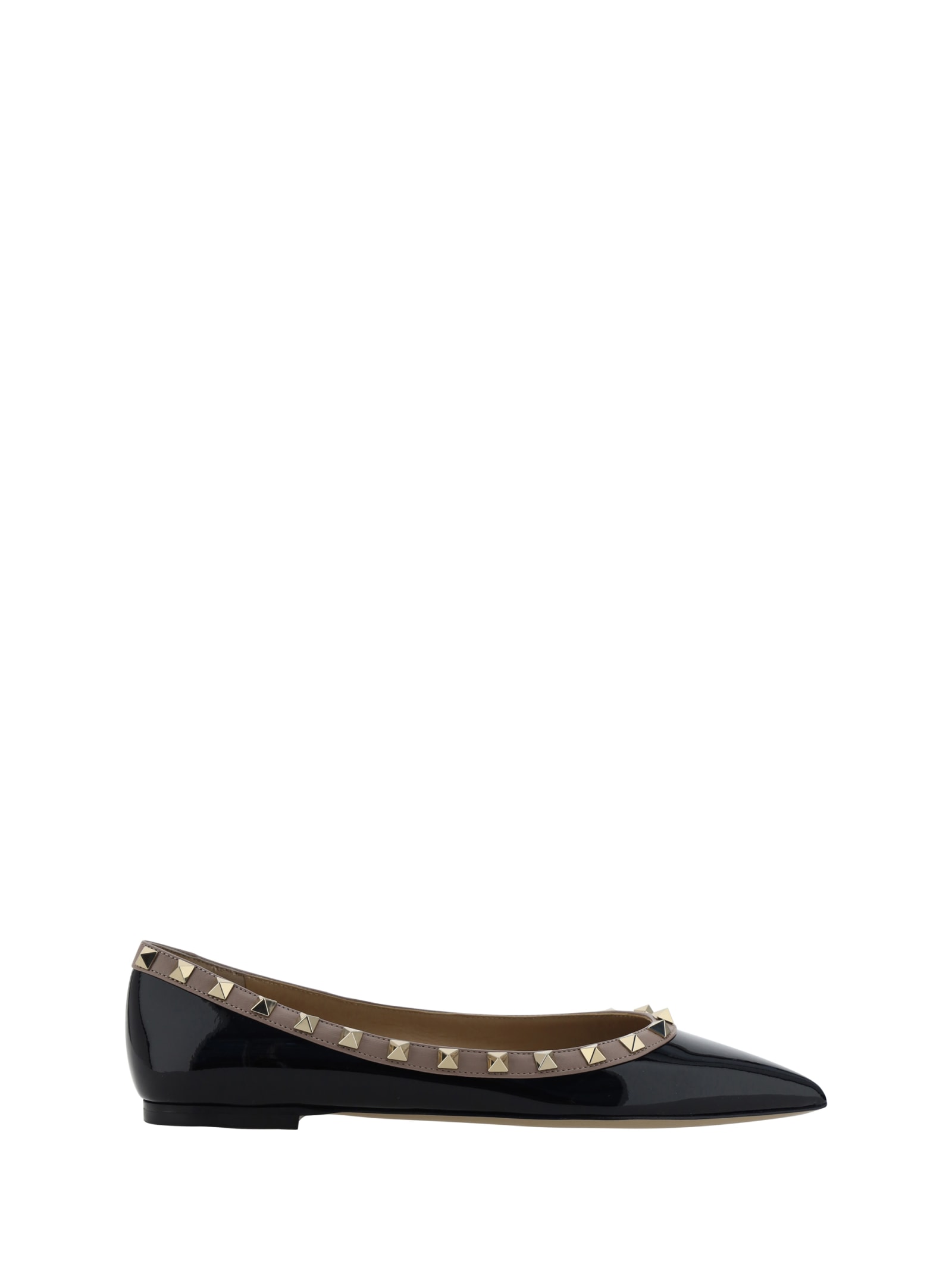 Valentino Garavani Rockstud Ballerinas In Black