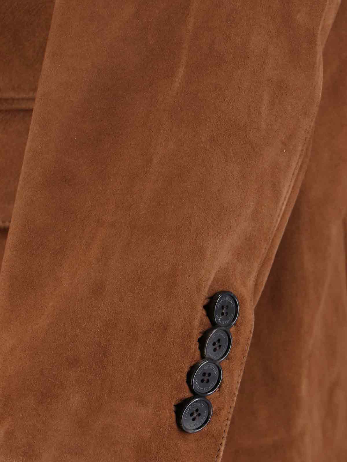 Dunst Vegan Suede Jacket Jackets Brown In Brown