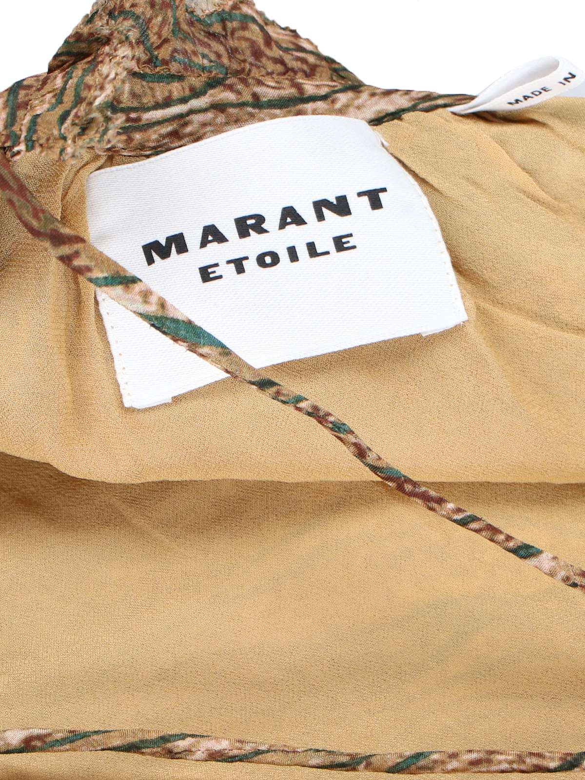 Isabel Marant Étoile Knee Length Tiered Halter Dress With Drawstring In Brown