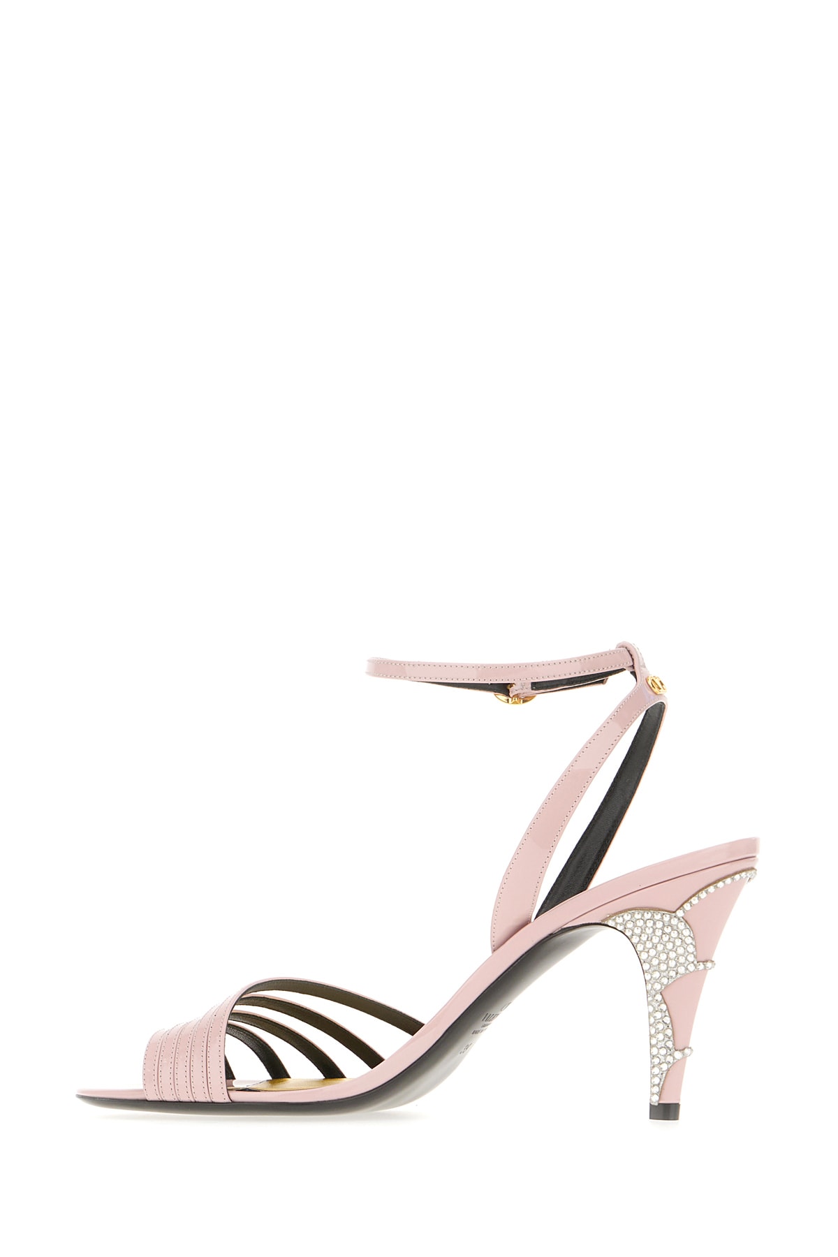 Valentino Ladycrush Leather Ankle-strap Sandals In Water Rose Silver Shade