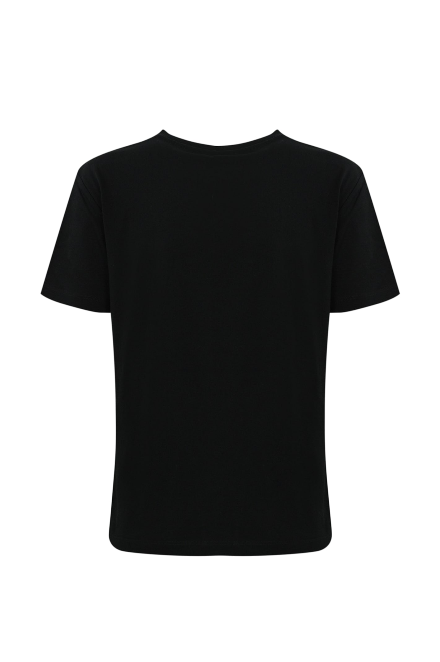 Twinset Oval-t Cotton T-shirt In Nero