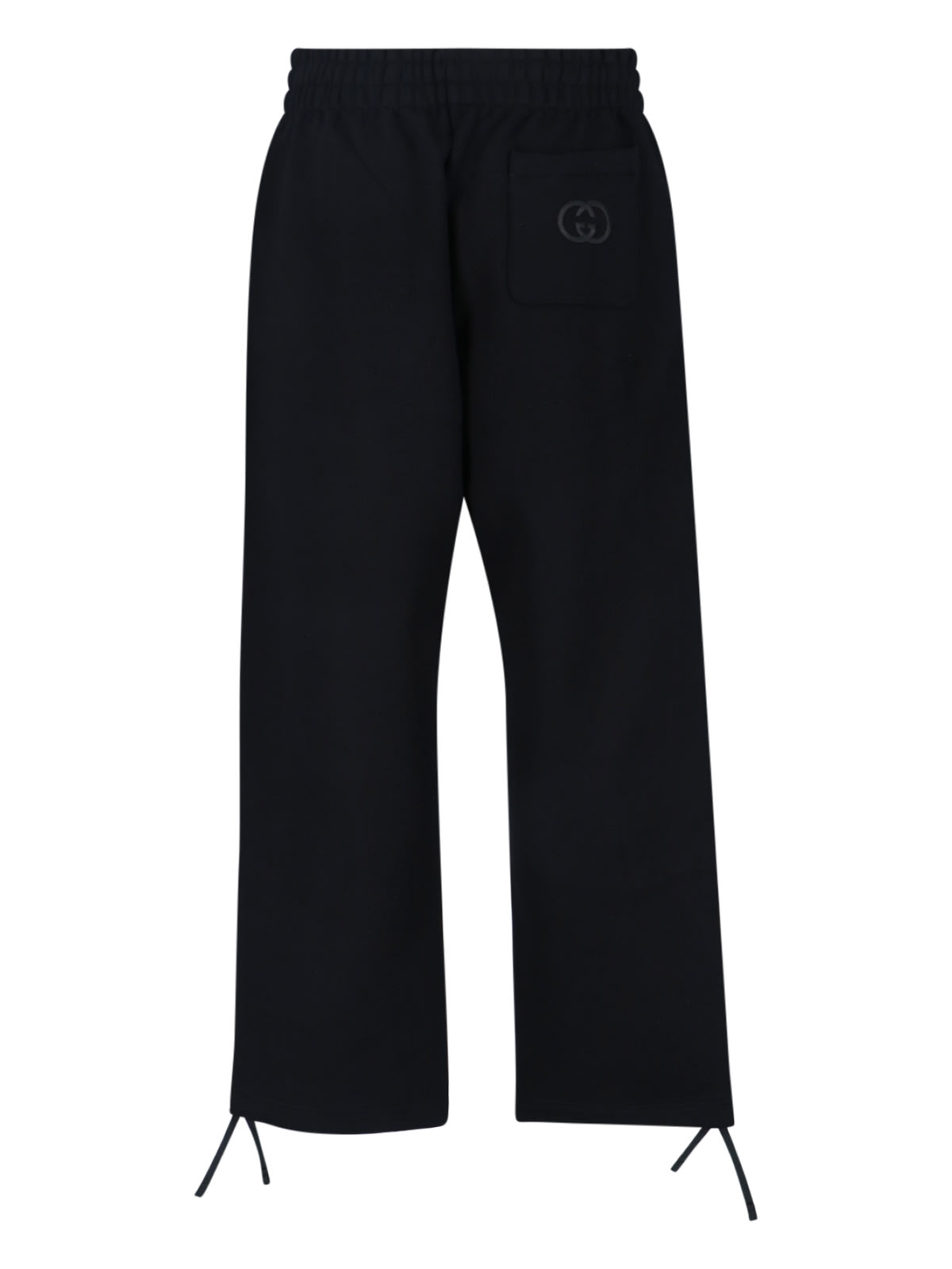 Gucci Gg Drawstring Trousers In Black