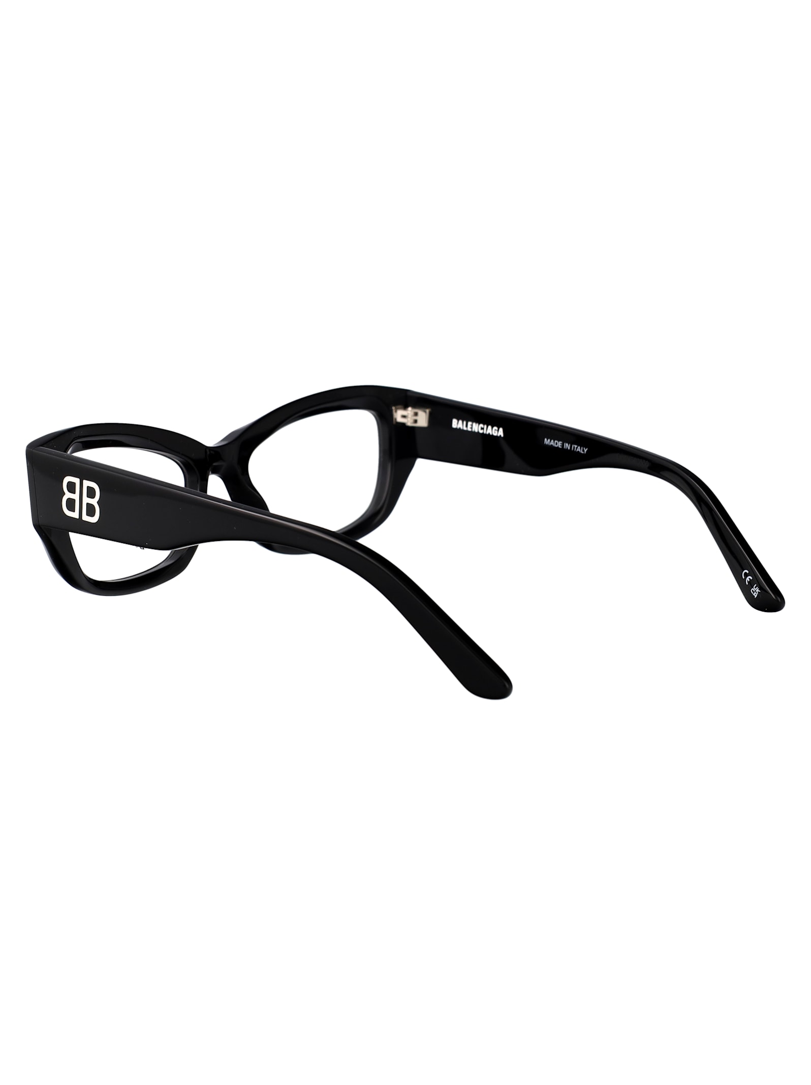 Balenciaga Bb0363o Glasses In Black-black-transparent