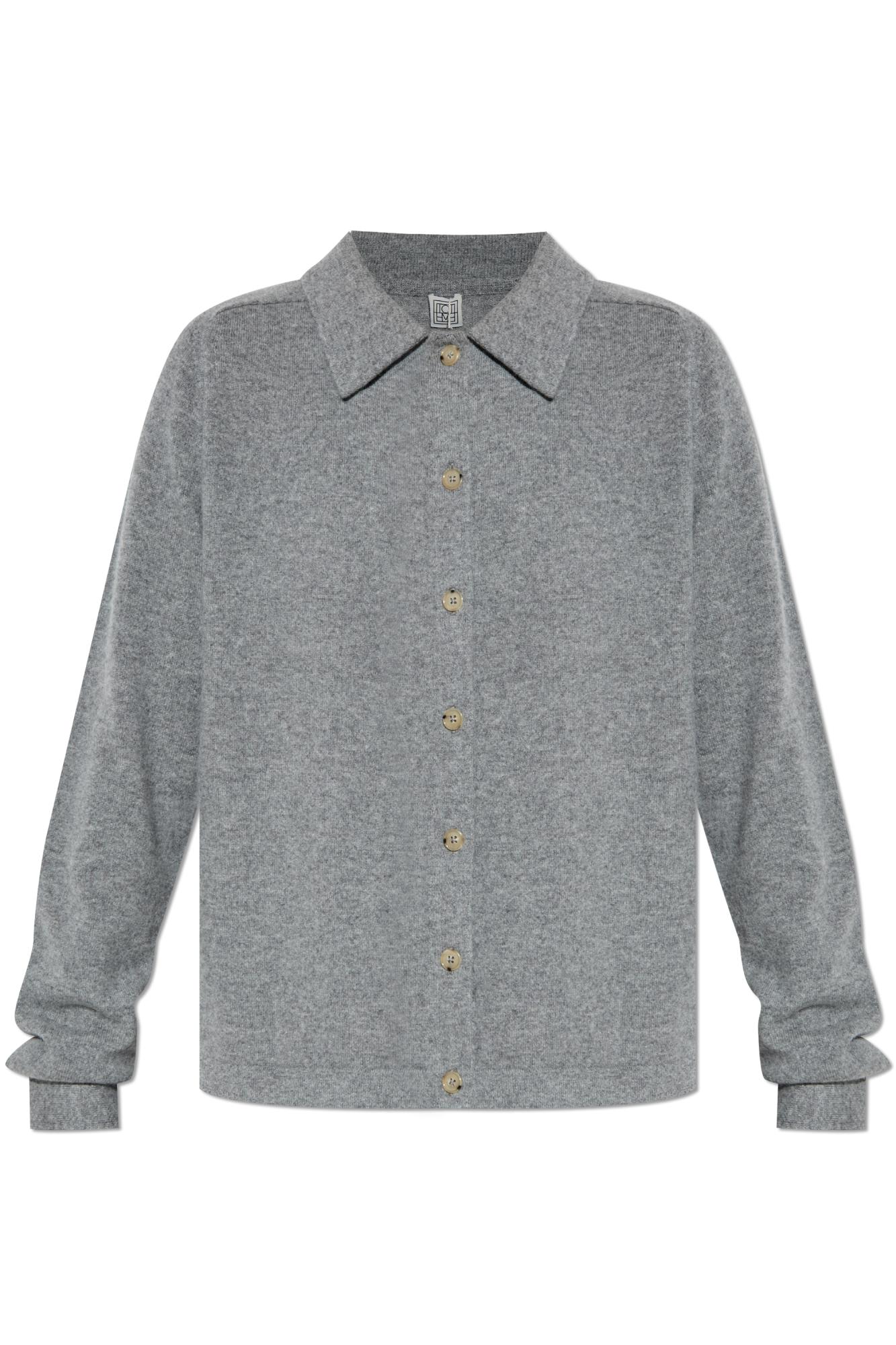 Totême Toteme Cashmere Cardigan In Gray
