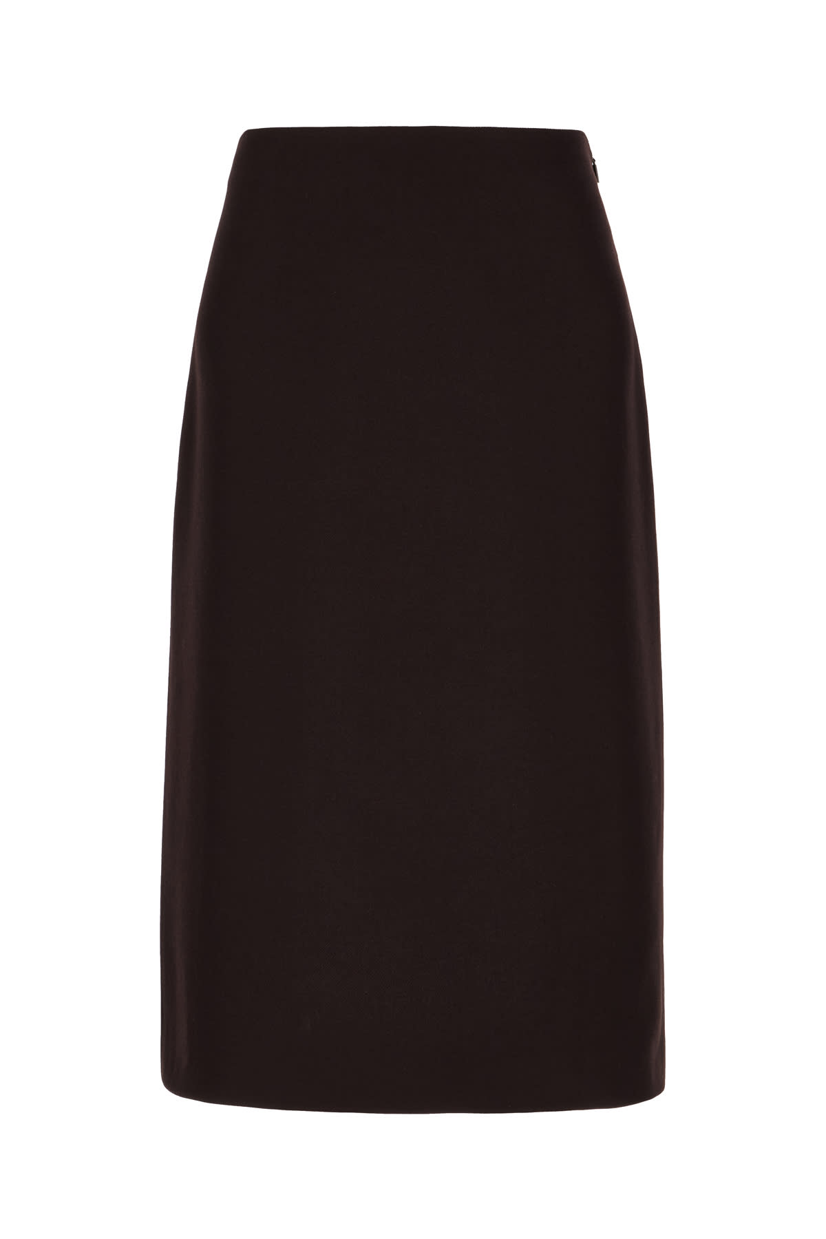 Shop Fendi Aubergine Wool Skirt In Bordeaux