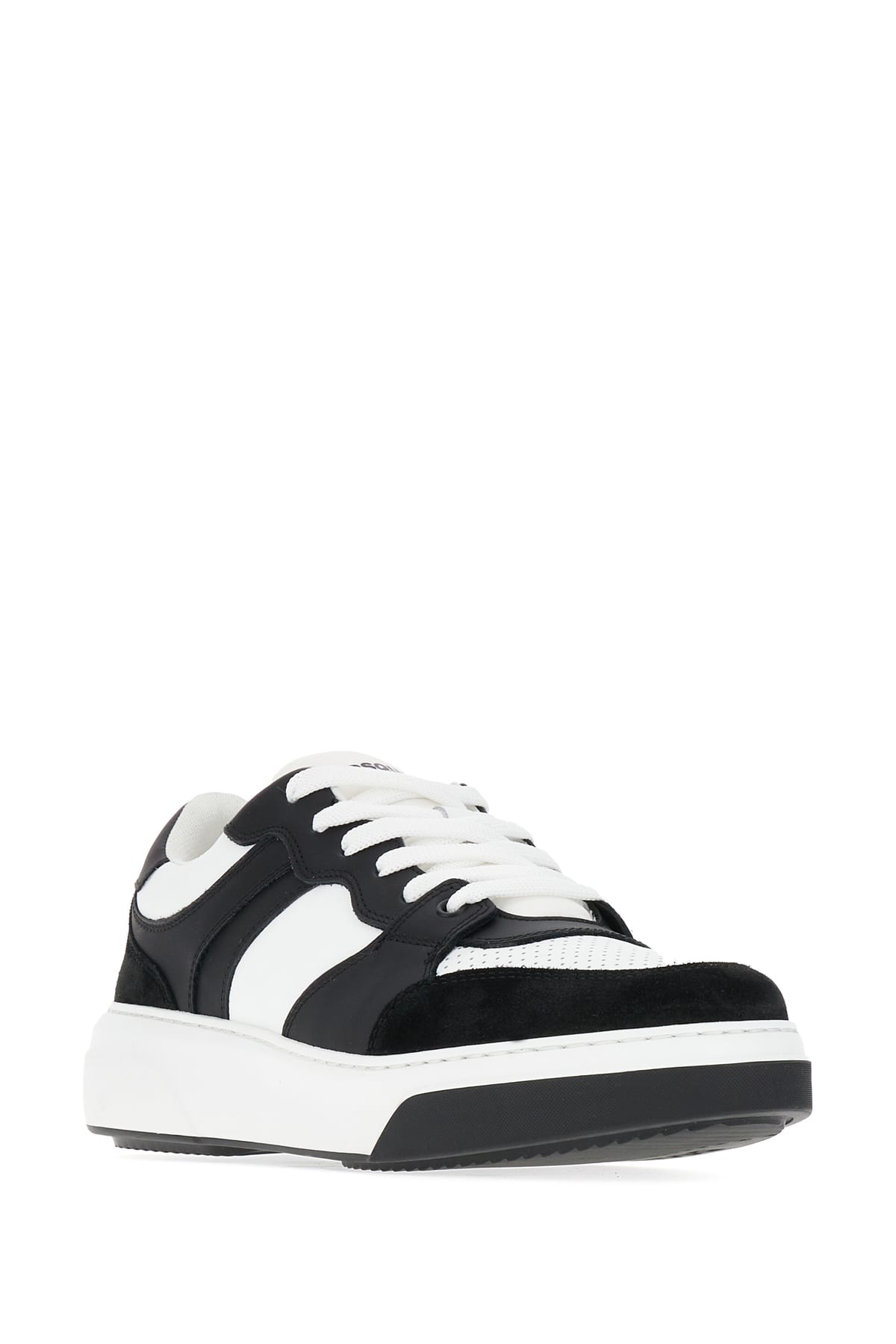 Shop Dsquared2 Two-tone Leather Bumper Sneakers In M072