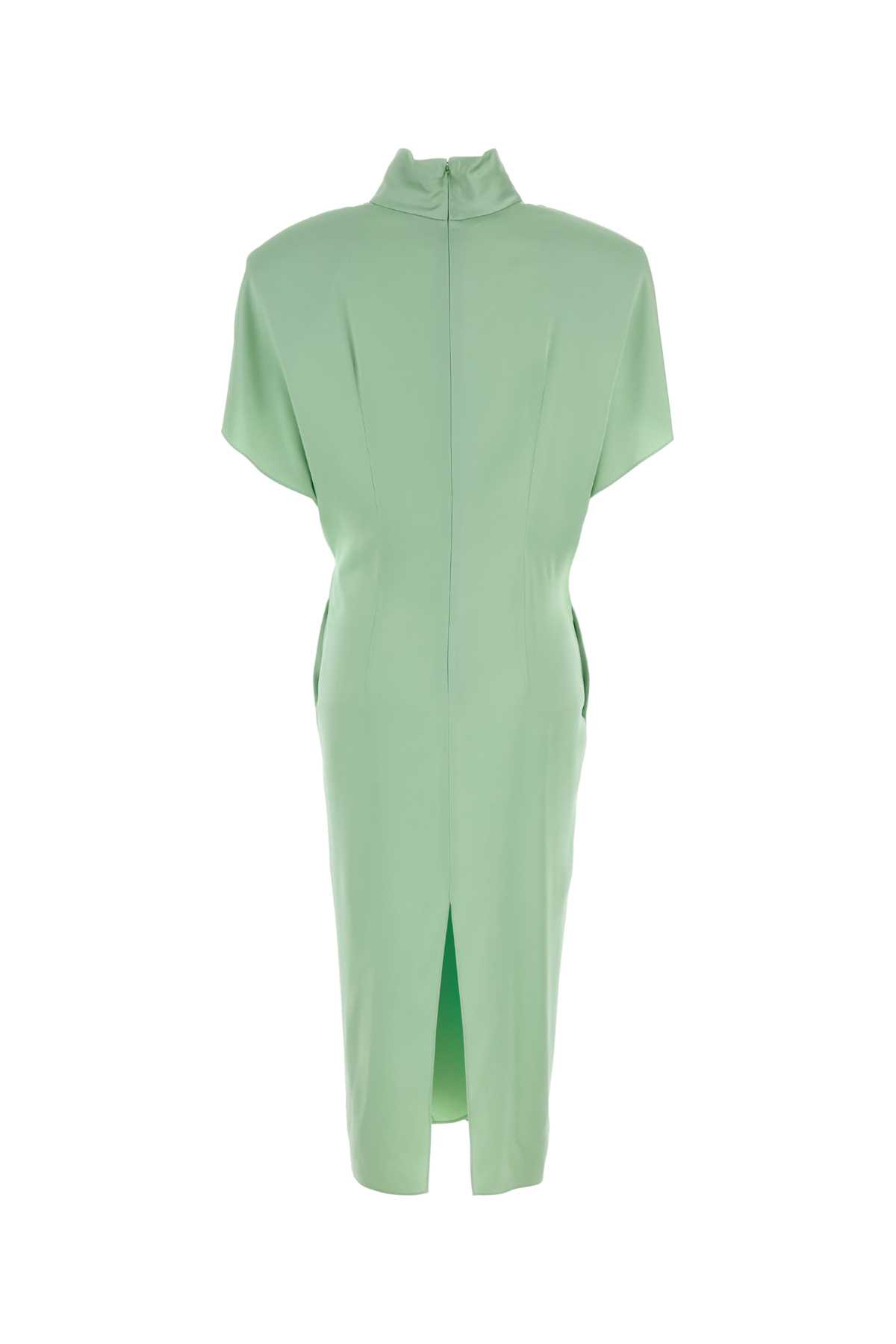 Stella Mccartney Cap-sleeve Halterneck Twist Midi Dress In Green